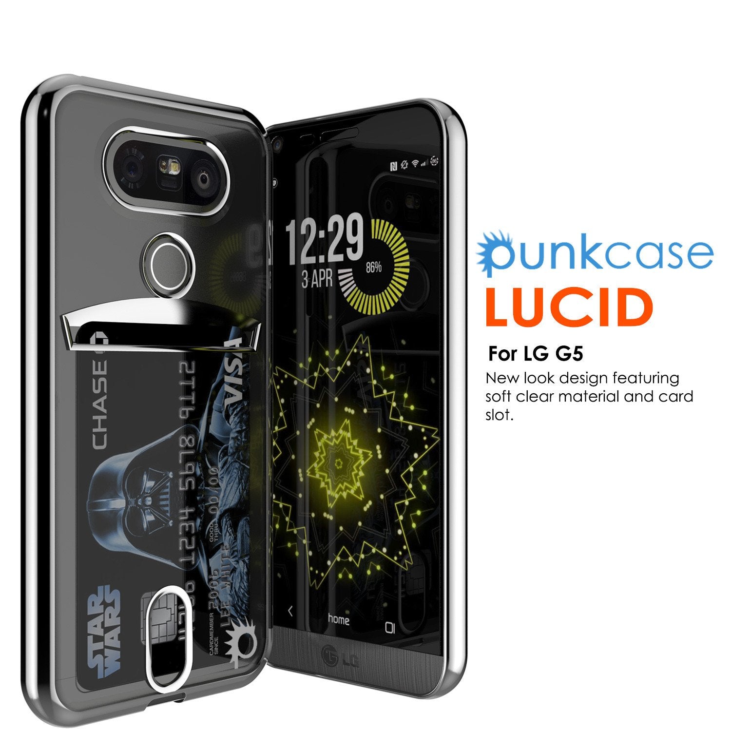 LG G5 Case, PUNKCASE® Silver LUCID  Series | Card Slot | PUNK SHIELD Screen Protector | Ultra Fit - PunkCase NZ