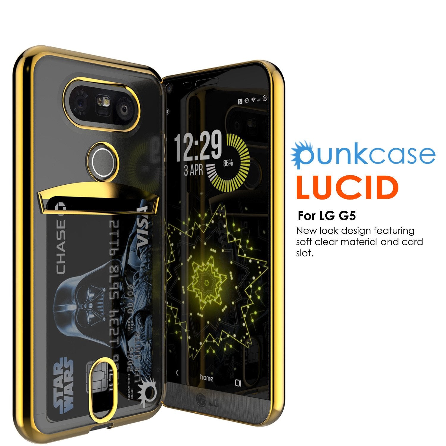 LG G5 Case, PUNKCASE® Gold LUCID Series | Card Slot | PUNK SHIELD Screen Protector | Ultra Fit - PunkCase NZ