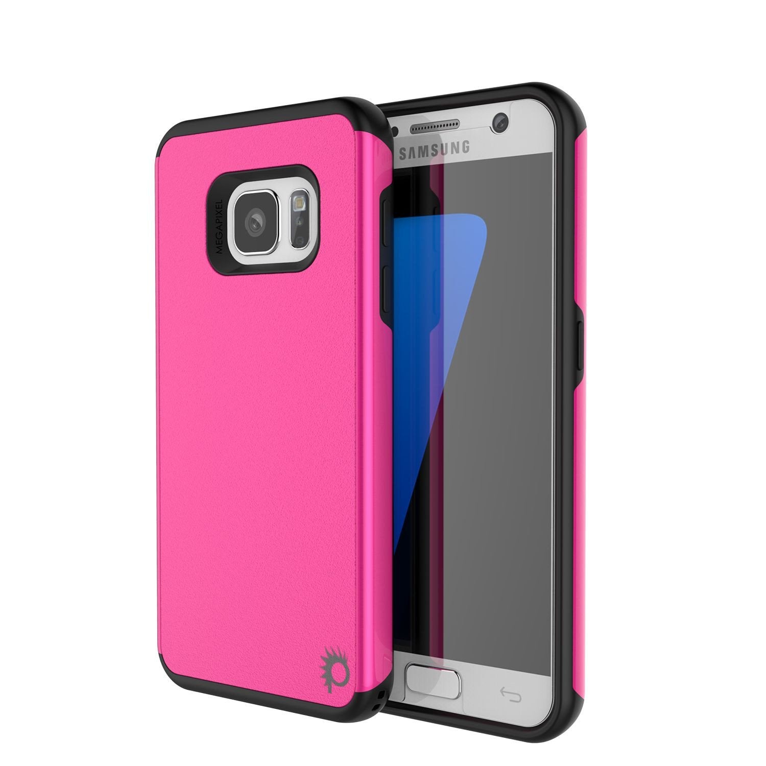 Galaxy s7 Case PunkCase Galactic Pink Series Slim Protective Armor Soft Cover Case w/ Tempered Glass