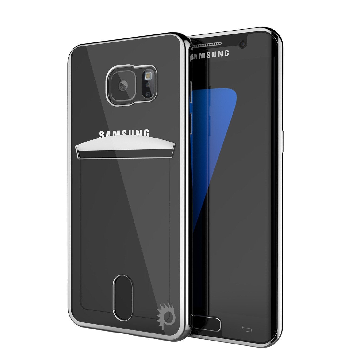 Galaxy S7 Case, PUNKCASE® LUCID Silver Series | Card Slot | SHIELD Screen Protector | Ultra fit