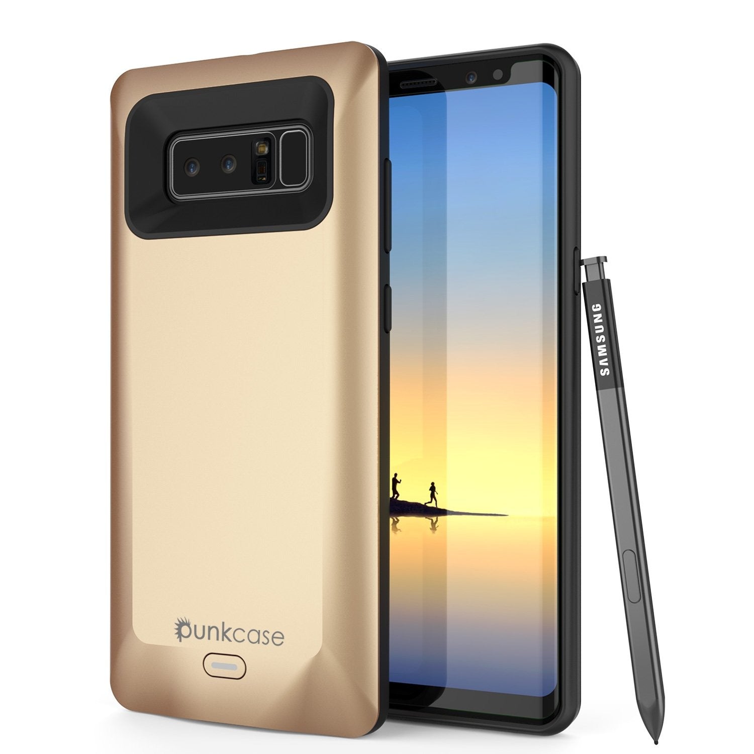 Galaxy Note 8 Battery Case, Punkcase 5000mAH Charger Case W/ Screen Protector | Integrated USB Port | IntelSwitch [Gold] - PunkCase NZ
