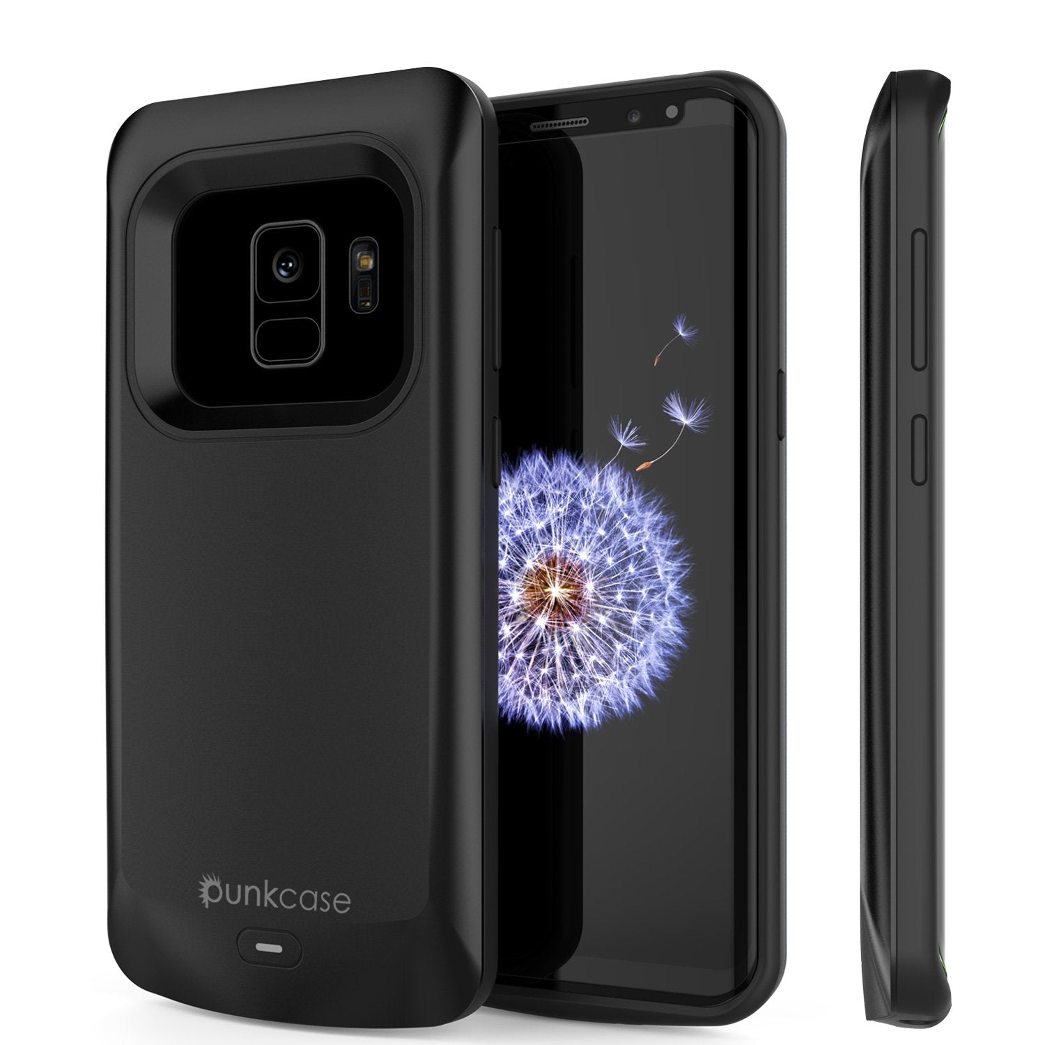 Galaxy S9 Battery Case, PunkJuice 5000mAH Fast Charging Power Bank W/ Screen Protector | Integrated USB Port | IntelSwitch | Slim, Secure and Reliable | Suitable for Samsung Galaxy S9 [Black]