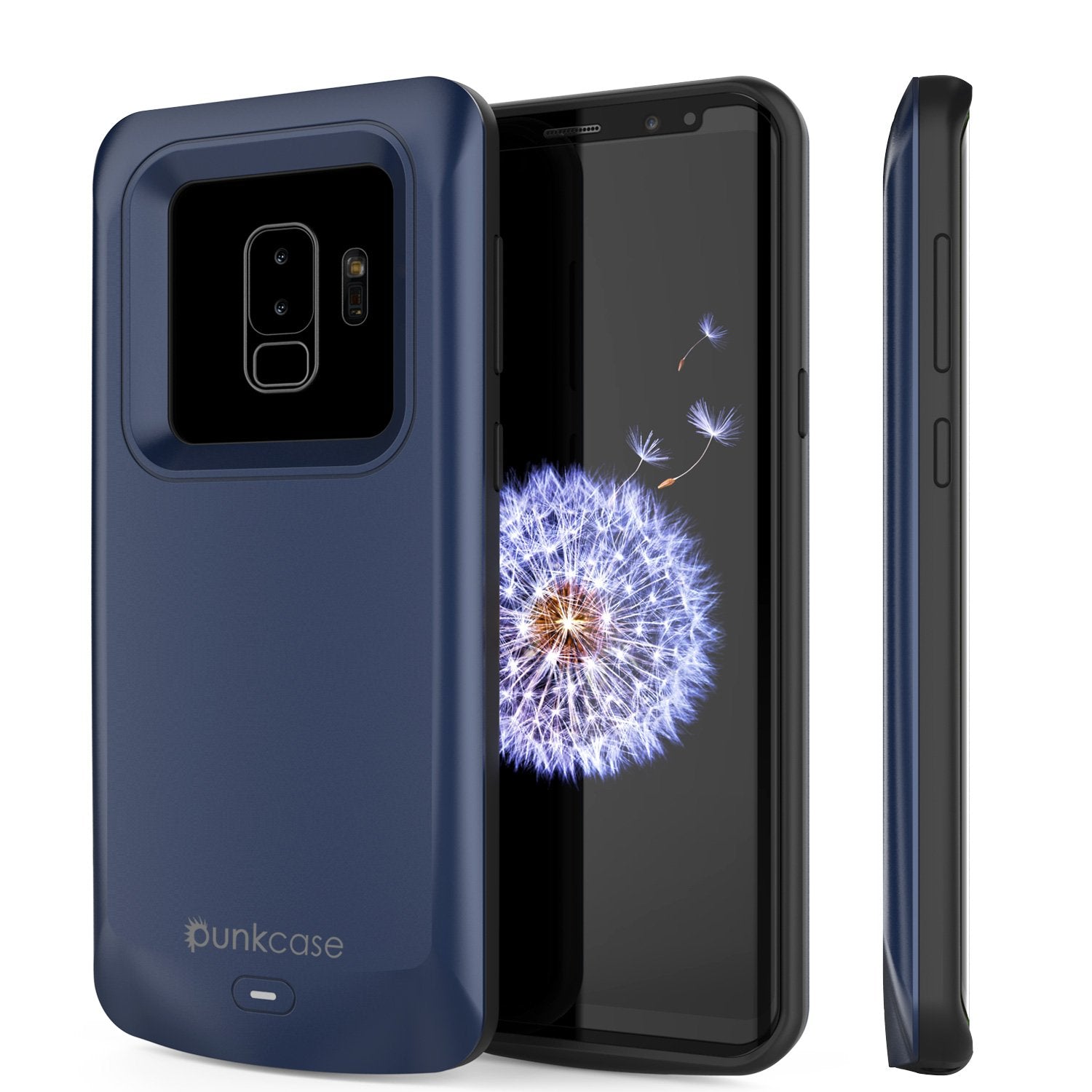 Galaxy S9 PLUS Battery Case, PunkJuice 5000mAH Fast Charging Power Bank W/ Screen Protector | Integrated USB Port | IntelSwitch | Slim, Secure and Reliable | Suitable for Samsung Galaxy S9+ [Navy]