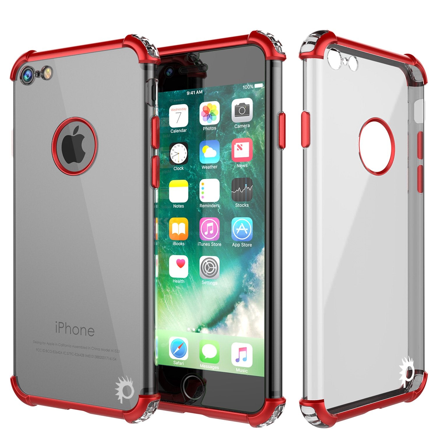 iPhone 7 Case, Punkcase [BLAZE SERIES] Protective Cover W/ PunkShield Screen Protector [Shockproof] [Slim Fit] for Apple iPhone [Red] - PunkCase NZ