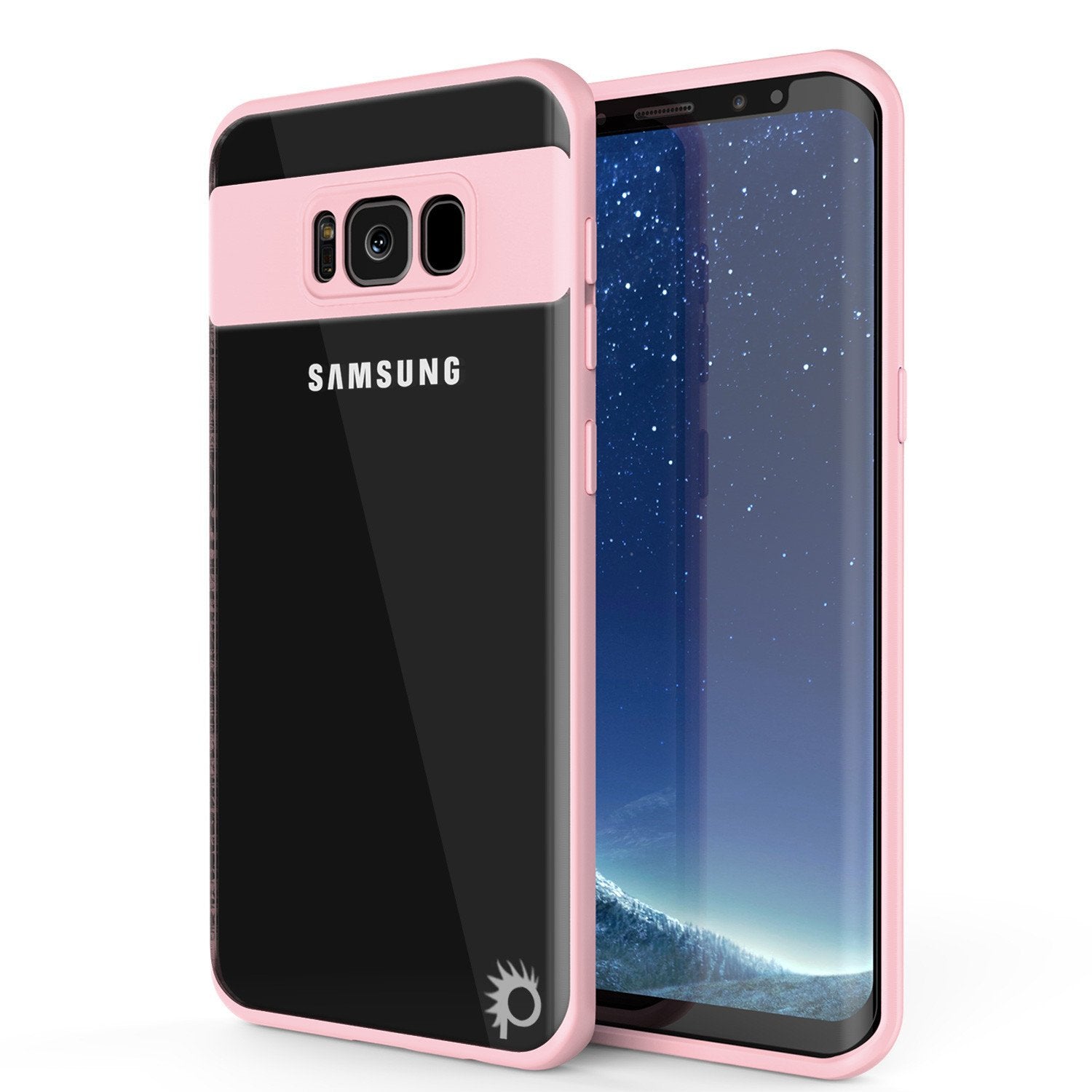 Galaxy S8 Case, Punkcase [MASK Series] [PINK] Full Body Hybrid Dual Layer TPU Cover W/ Protective PUNKSHIELD Screen Protector