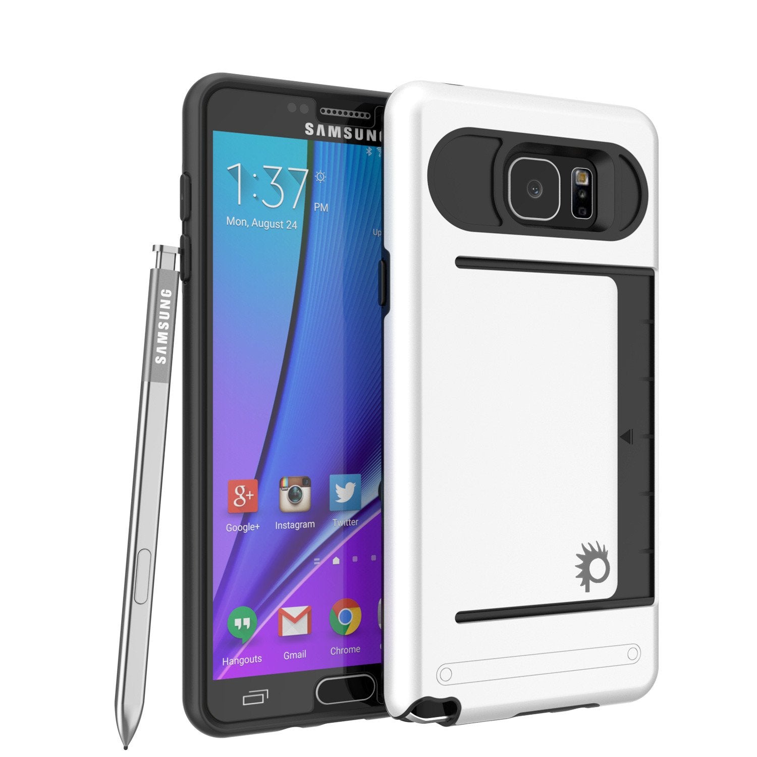 Galaxy Note 5 Case PunkCase CLUTCH White Series Slim Armor Soft Cover Case w/ Tempered Glass - PunkCase NZ