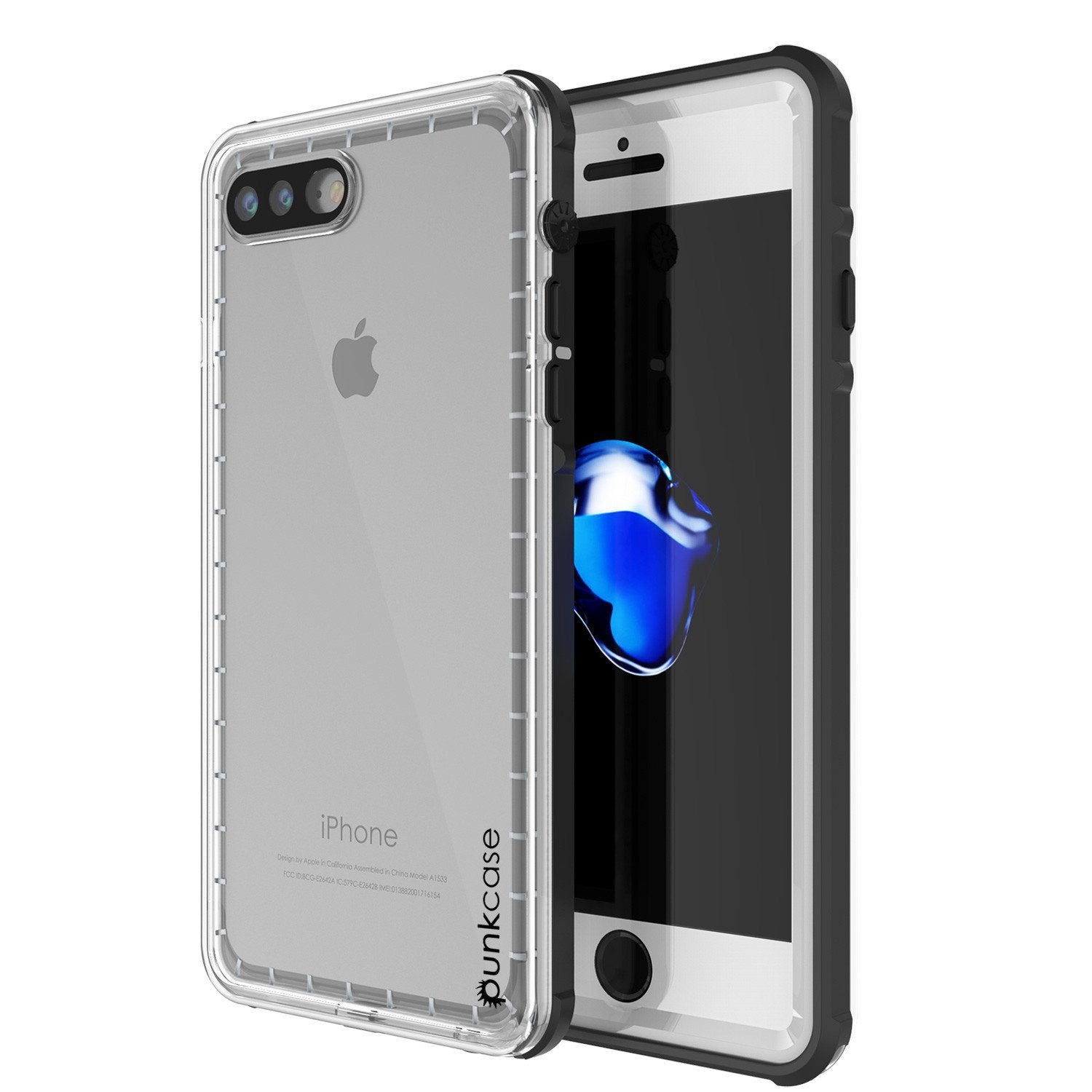 iPhone 8+ Plus Waterproof Case, PUNKcase CRYSTAL White W/ Attached Screen Protector  | Warranty - PunkCase NZ