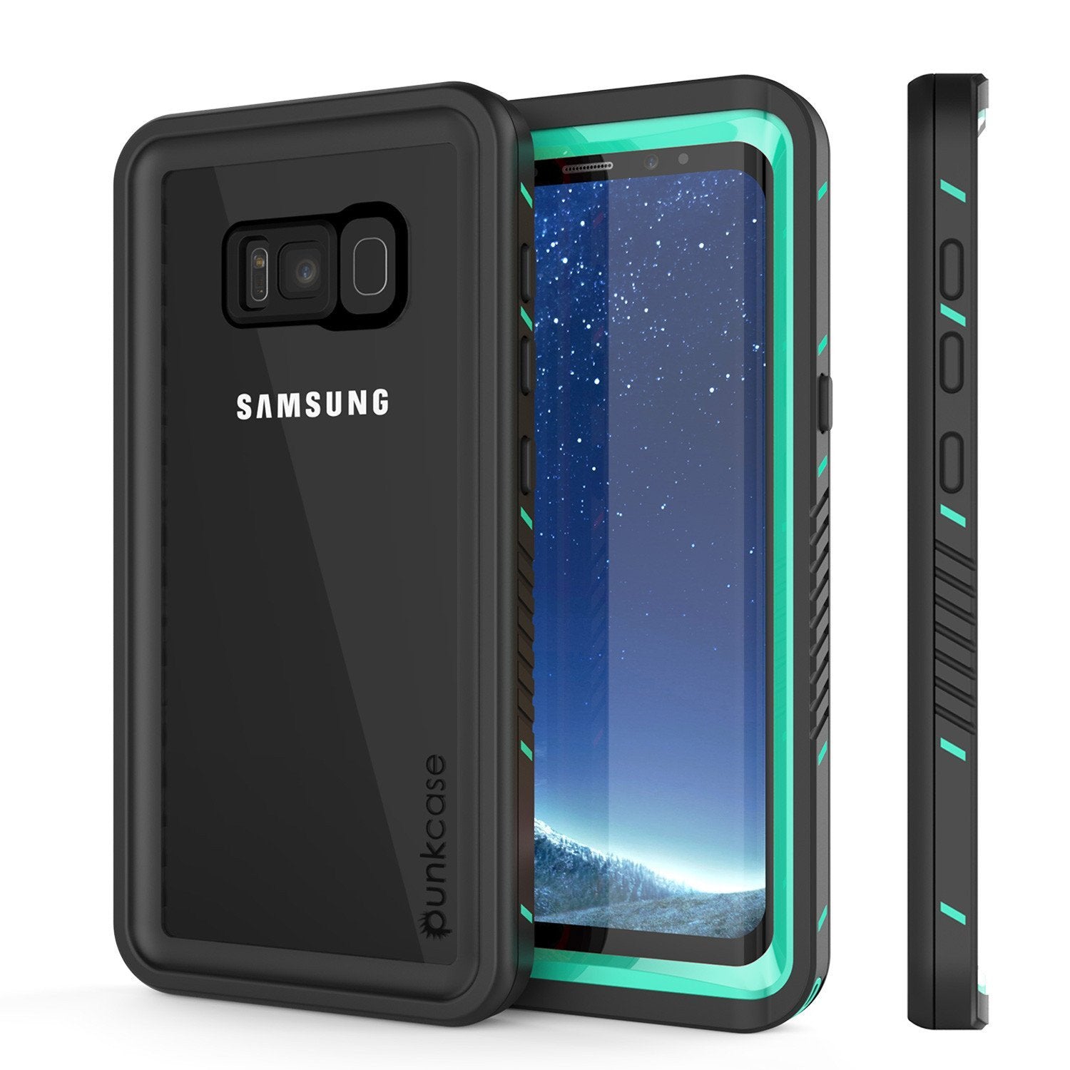 Galaxy S8 Waterproof Case, Punkcase [Extreme Series] [Slim Fit] [IP68 Certified] [Shockproof] [Snowproof] [Dirproof] Armor Cover W/ Built In Screen Protector for Samsung Galaxy S8 [Teal]