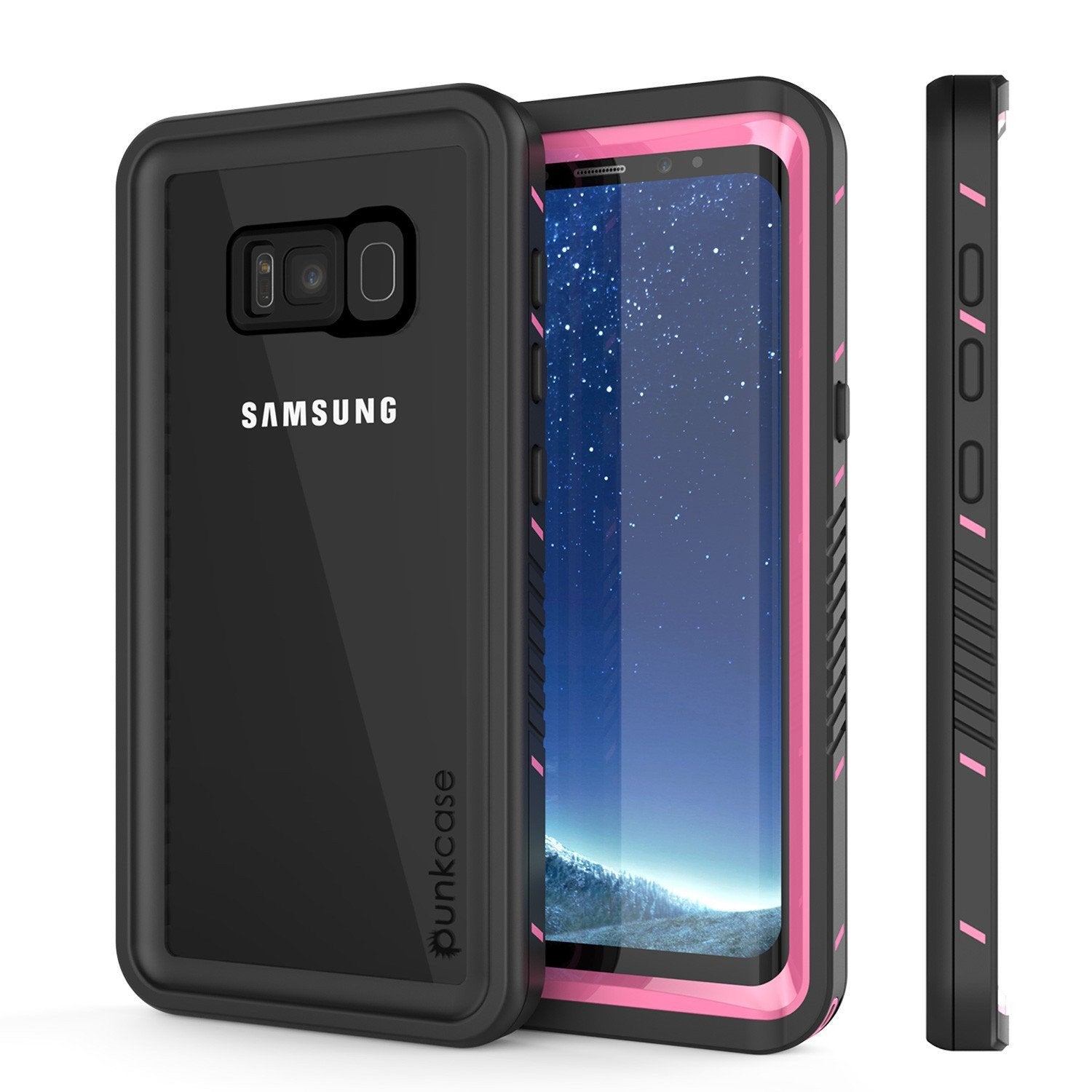 Galaxy S8 Waterproof Case, Punkcase [Extreme Series] [Slim Fit] [IP68 Certified] [Shockproof] [Snowproof] [Dirproof] Armor Cover W/ Built In Screen Protector for Samsung Galaxy S8 [Pink]