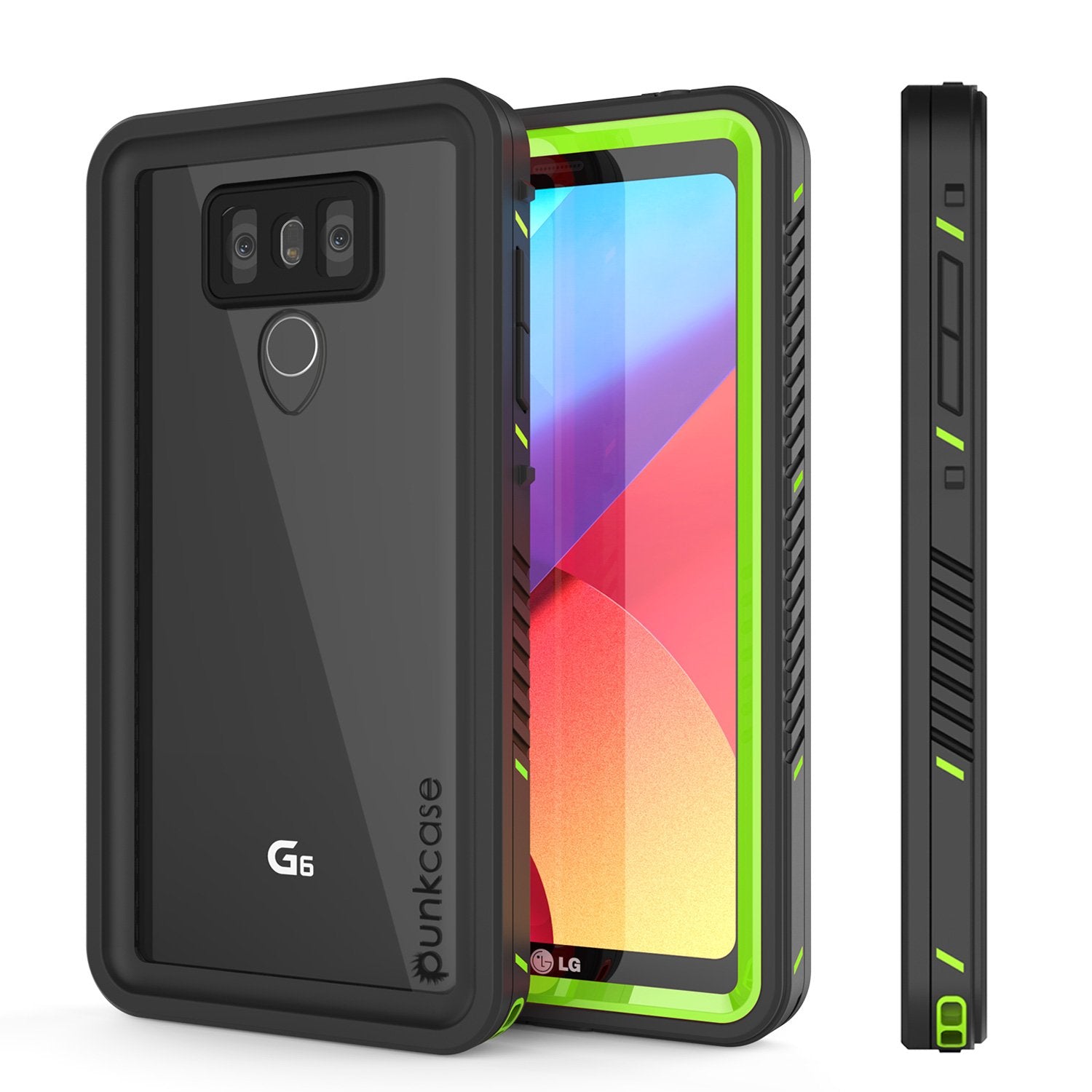 LG G6 Waterproof Case, Punkcase [Extreme Series] [Slim Fit] [IP68 Certified] [Shockproof] [Snowproof] [Dirproof] Armor Cover W/ Built In Screen Protector for LG G6 [GREEN]