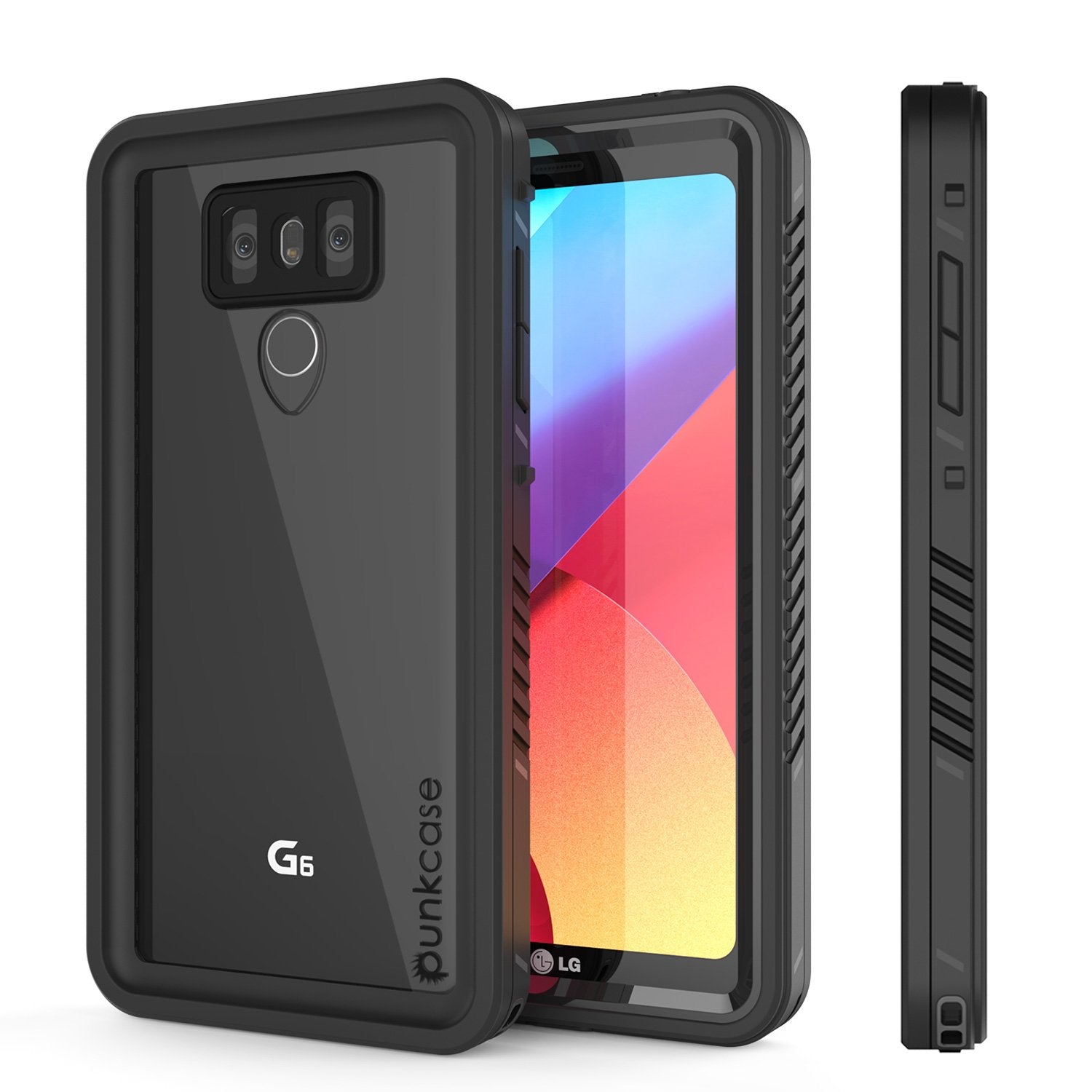 LG G6 Waterproof Case, Punkcase [Extreme Series] [Slim Fit] [IP68 Certified] [Shockproof] [Snowproof] [Dirproof] Armor Cover W/ Built In Screen Protector for LG G6 [BLACK]