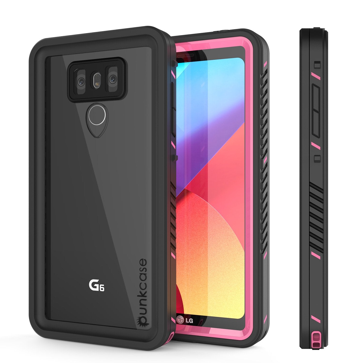 LG G6 Waterproof Case, Punkcase [Extreme Series] [Slim Fit] [IP68 Certified] [Shockproof] [Snowproof] [Dirproof] Armor Cover W/ Built In Screen Protector for LG G6 [PINK]