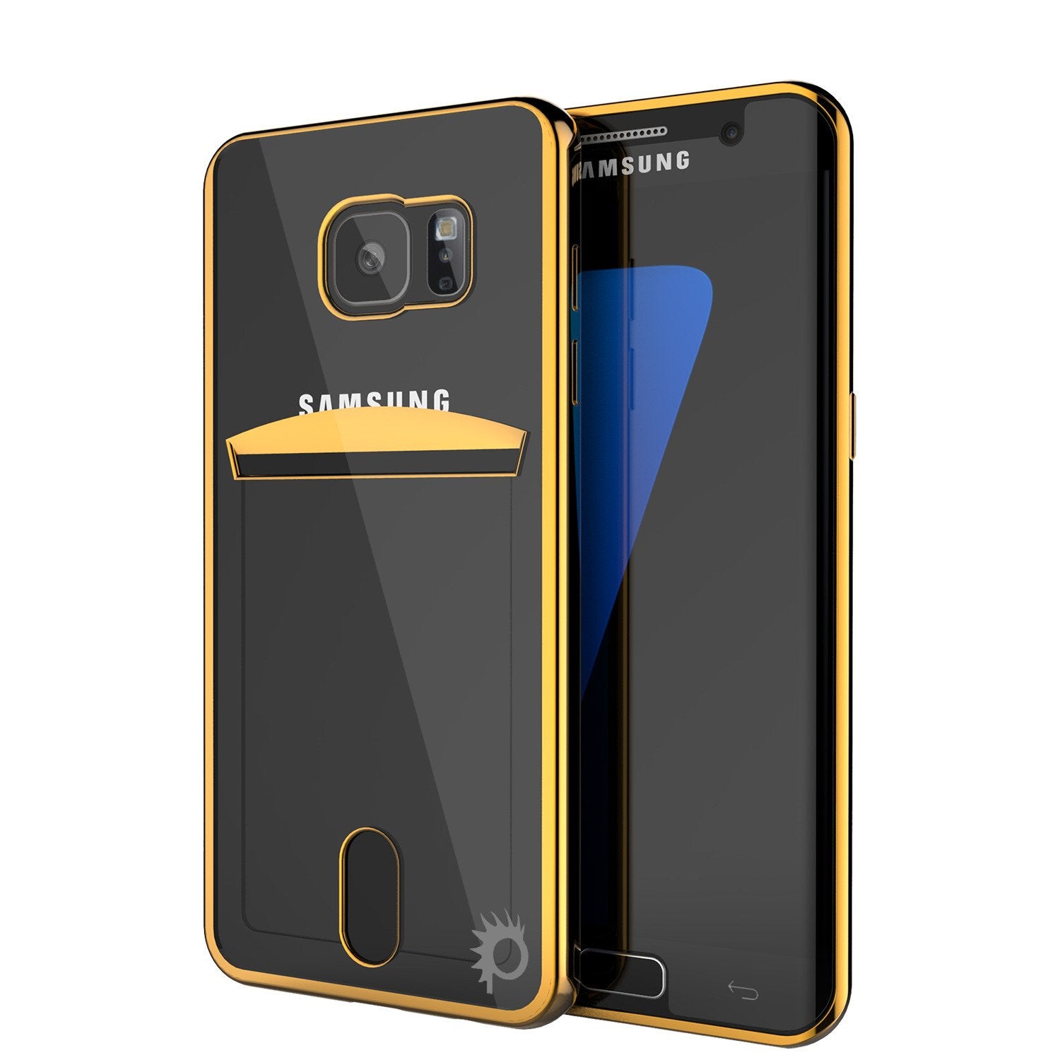 Galaxy S7 EDGE Case, PUNKCASE® LUCID Gold Series | Card Slot | SHIELD Screen Protector | Ultra fit