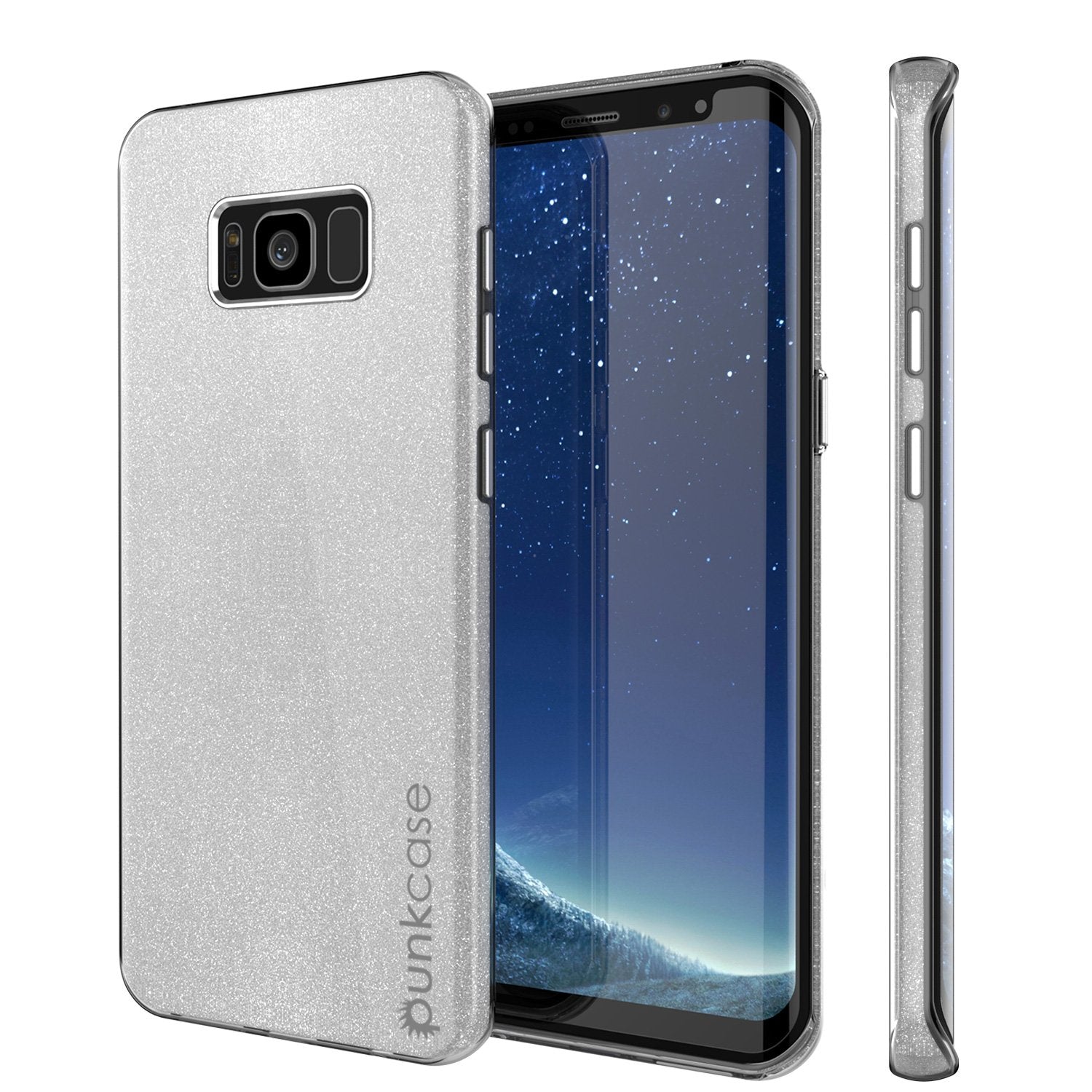 Galaxy S8 Case, Punkcase Galactic 2.0 Series Ultra Slim Protective Armor TPU Cover w/ PunkShield Screen Protector | Lifetime Exchange Warranty | Designed for Samsung Galaxy S8 [Silver]