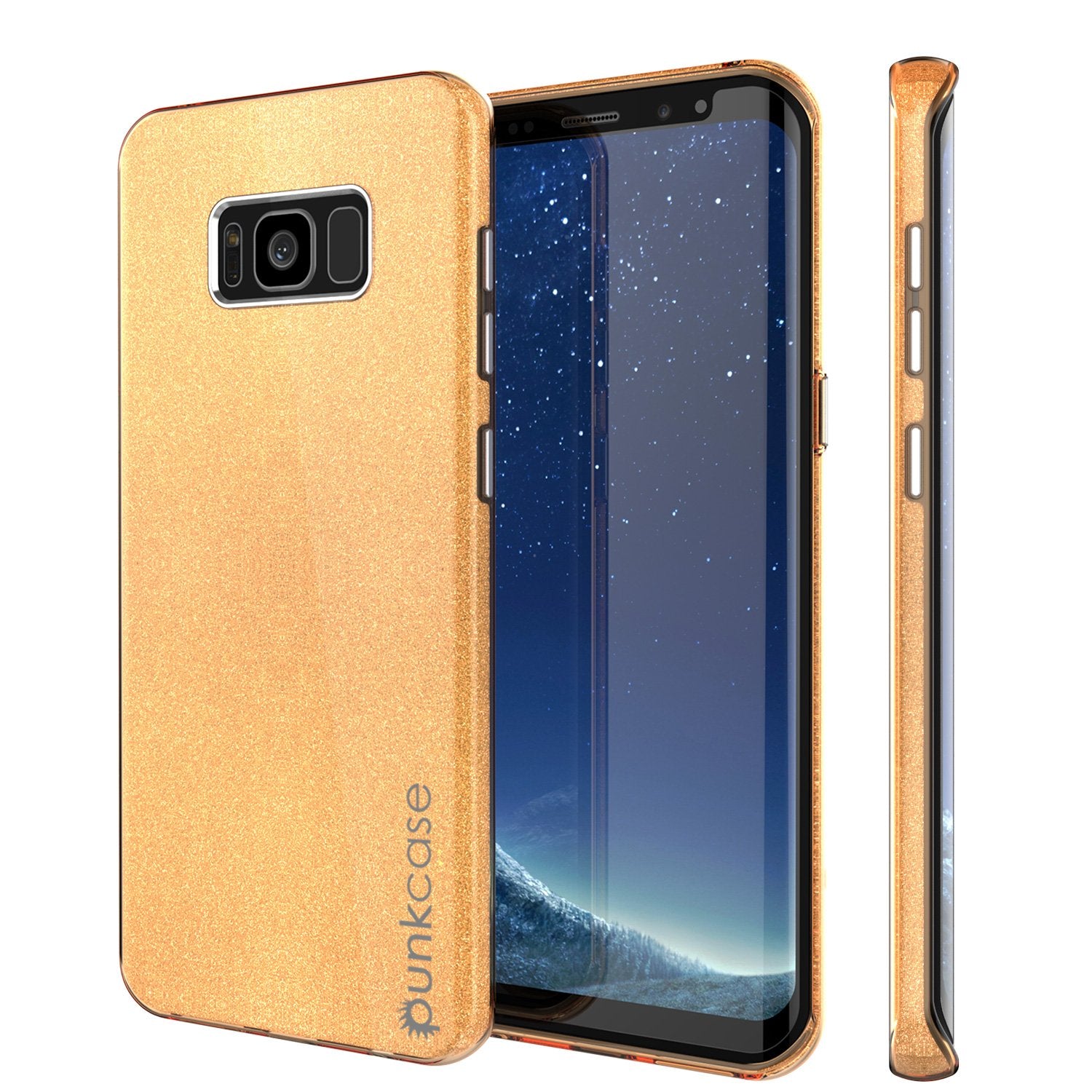 Galaxy S8 Case, Punkcase Galactic 2.0 Series Ultra Slim Protective Armor TPU Cover w/ PunkShield Screen Protector | Lifetime Exchange Warranty | Designed for Samsung Galaxy S8 [Gold]