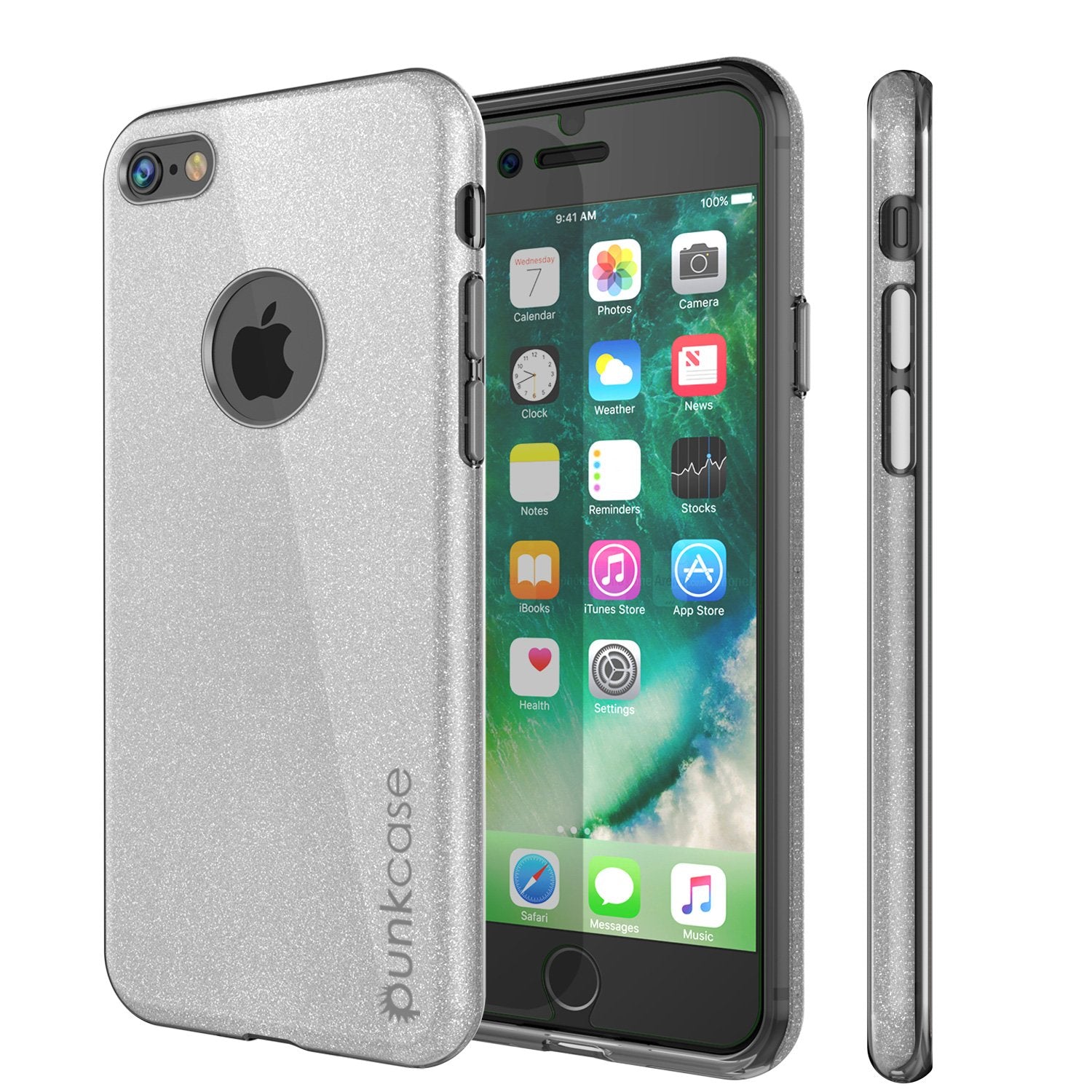 iPhone 8 Case, Punkcase Galactic 2.0 Series Ultra Slim Protective Armor TPU Cover [Silver] - PunkCase NZ
