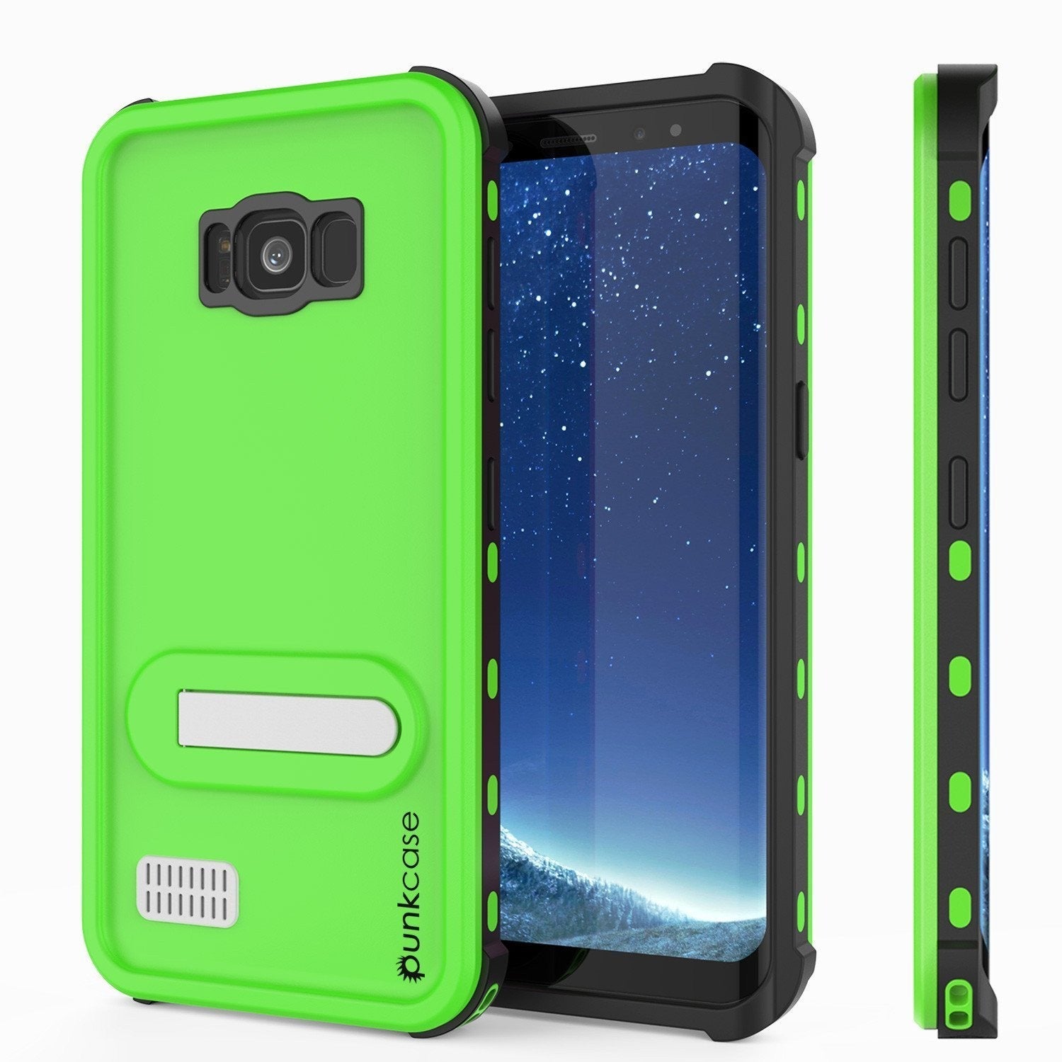 Protector [PURPLE]Galaxy S8 Waterproof Case, Punkcase [KickStud Series] [Slim Fit] [IP68 Certified] [Shockproof] [Snowproof] Armor Cover [Green]