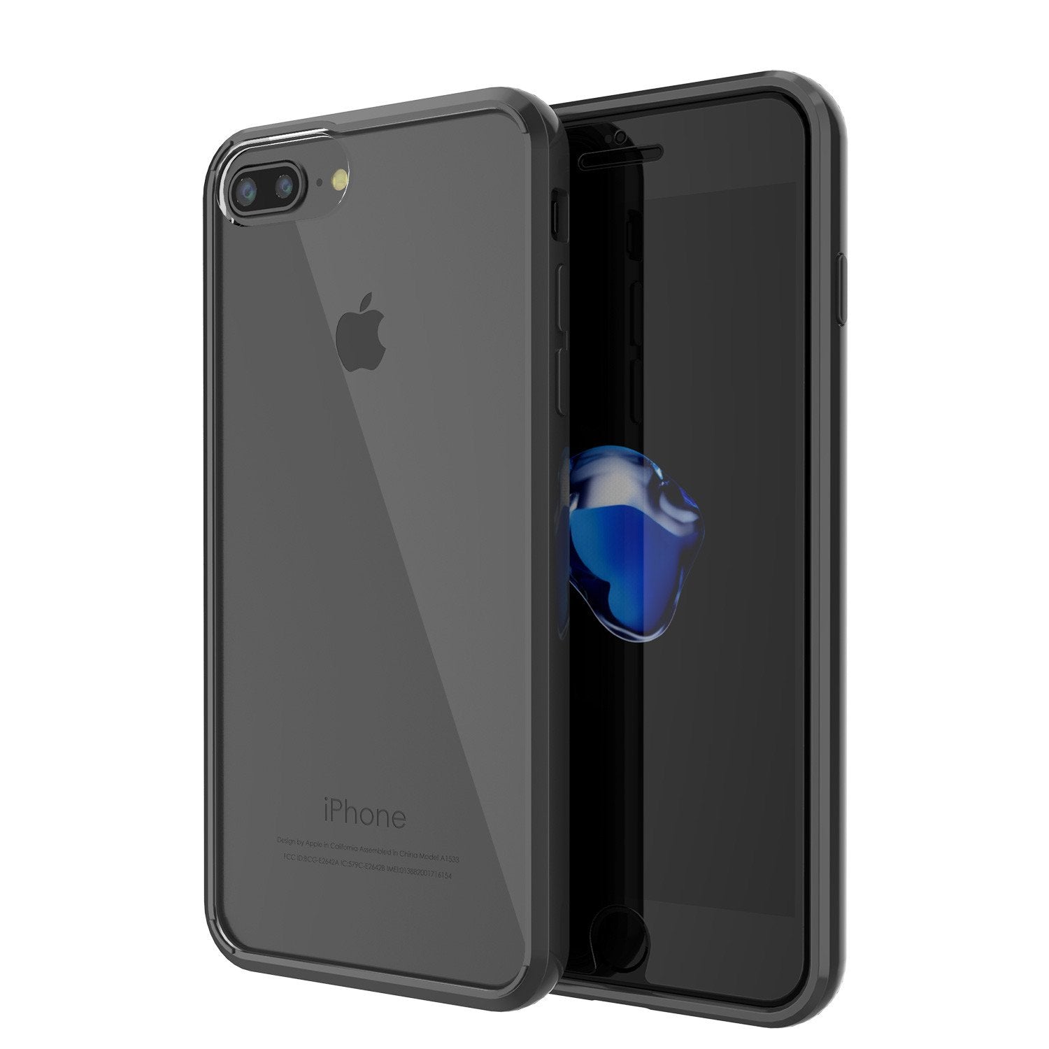 iPhone 7 Case Punkcase® LUCID 2.0 Black Series w/ PUNK SHIELD Screen Protector | Ultra Fit