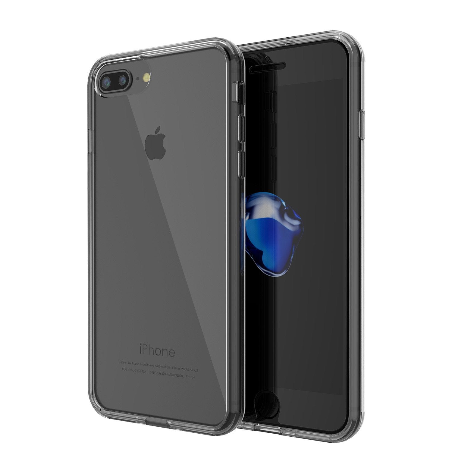 iPhone 7+ Plus Case Punkcase® LUCID 2.0 Crystal Black Series w/ SHIELD Screen Protector | Ultra Fit
