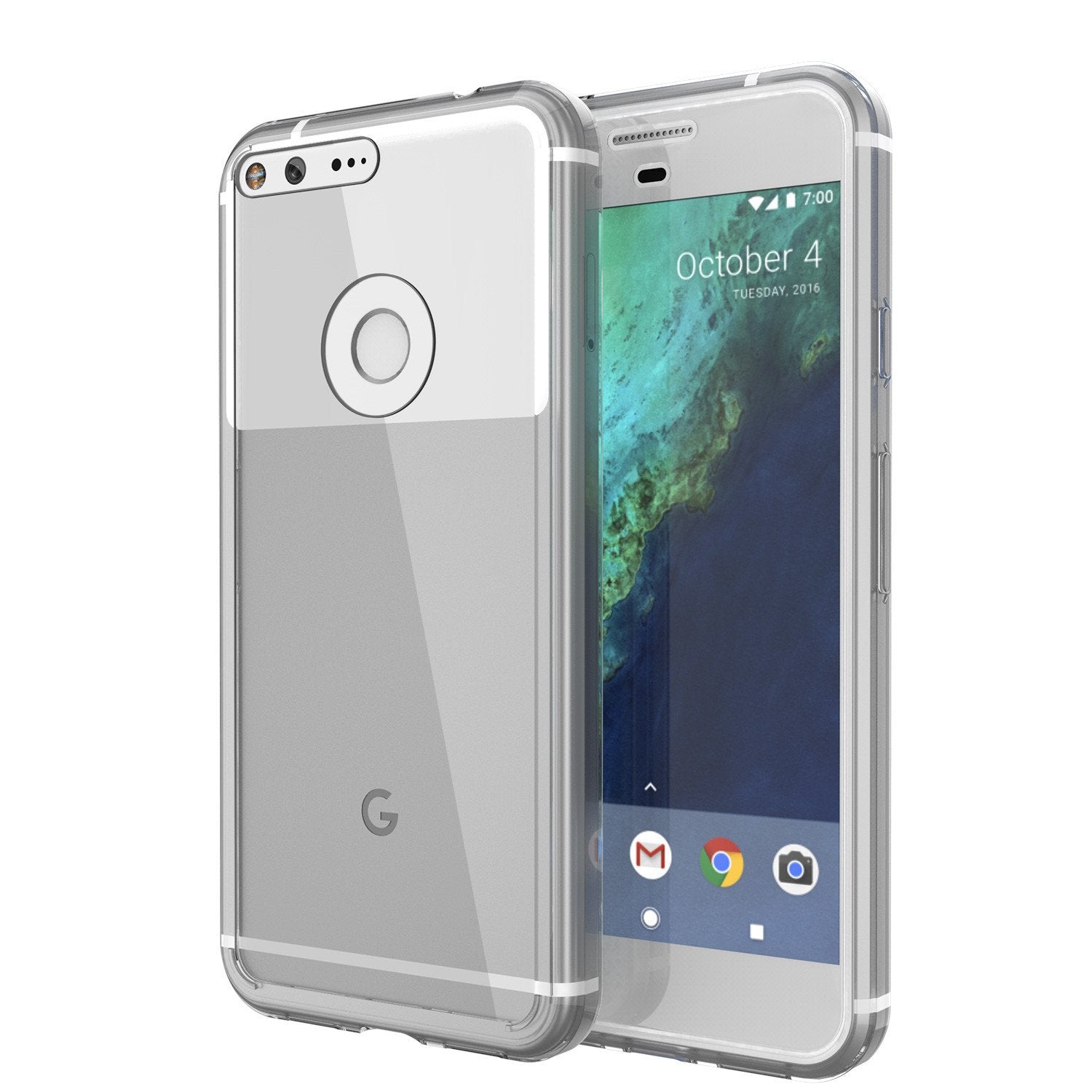 Google Pixel XL Case Punkcase® LUCID 2.0 Clear Series w/ PUNK SHIELD Glass Screen Protector | Ultra Fit