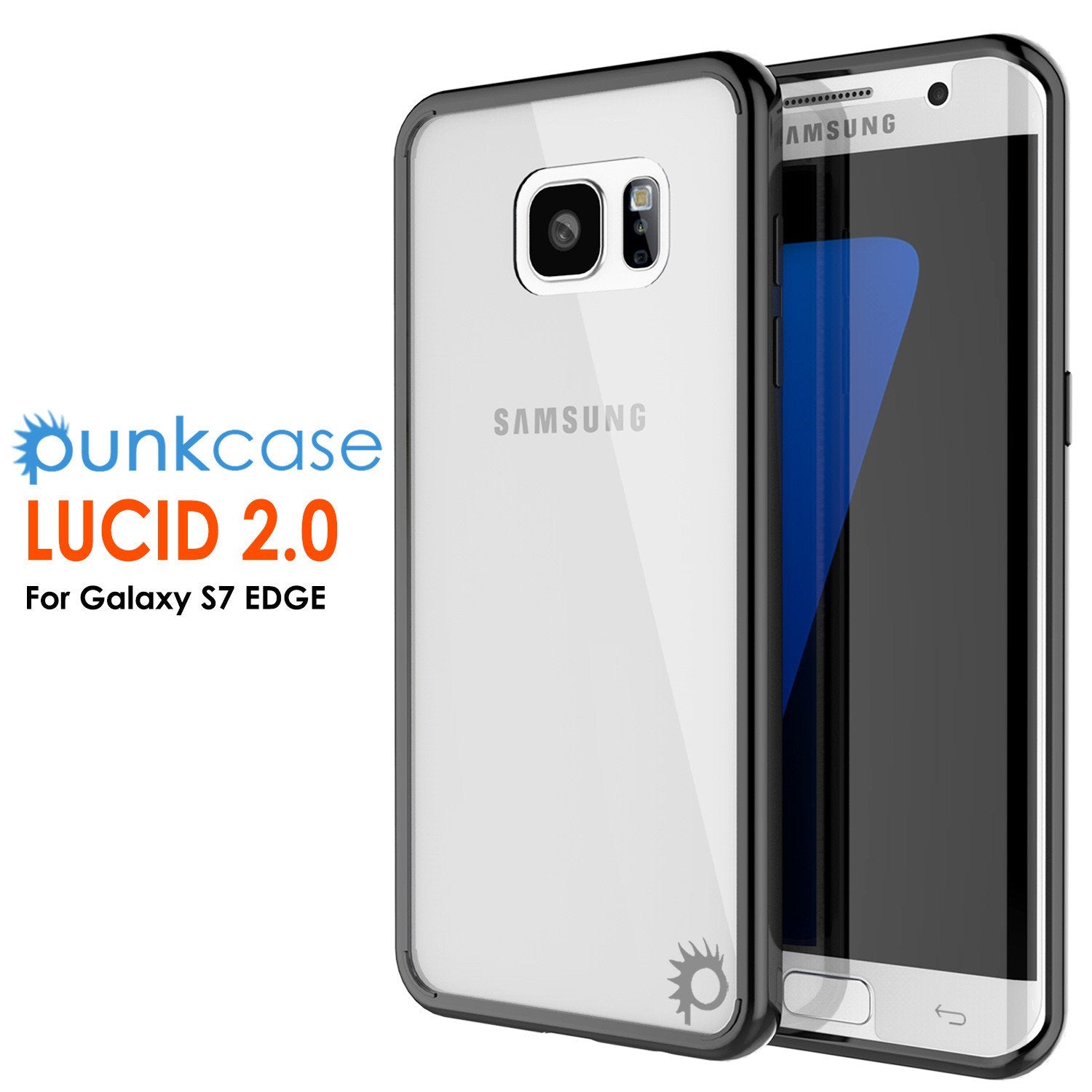 S7 Edge Case Punkcase® LUCID 2.0 Black Series w/ PUNK SHIELD Screen Protector | Ultra Fit - PunkCase NZ