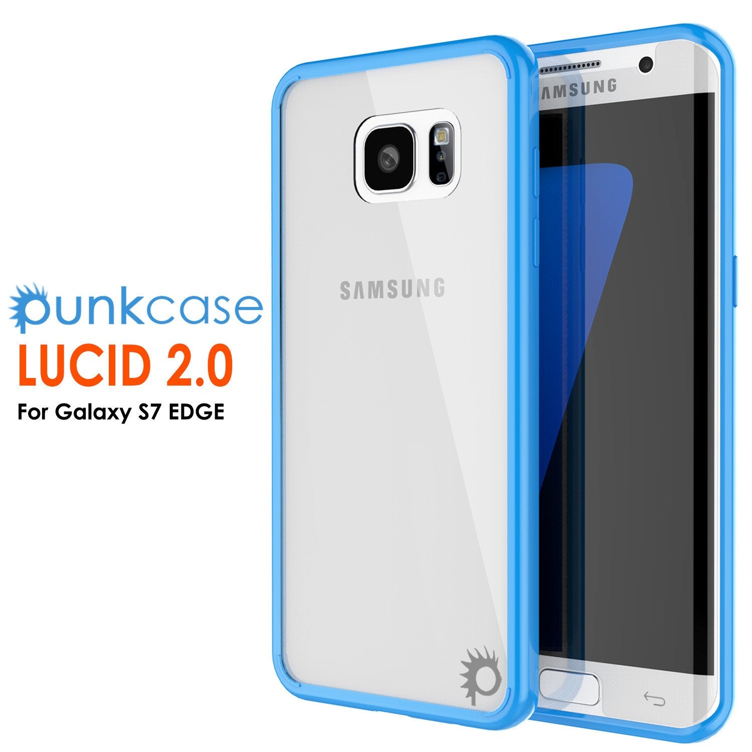 S7 Edge Case Punkcase® LUCID 2.0 Light Blue Series w/ PUNK SHIELD Screen Protector | Ultra Fit - PunkCase NZ