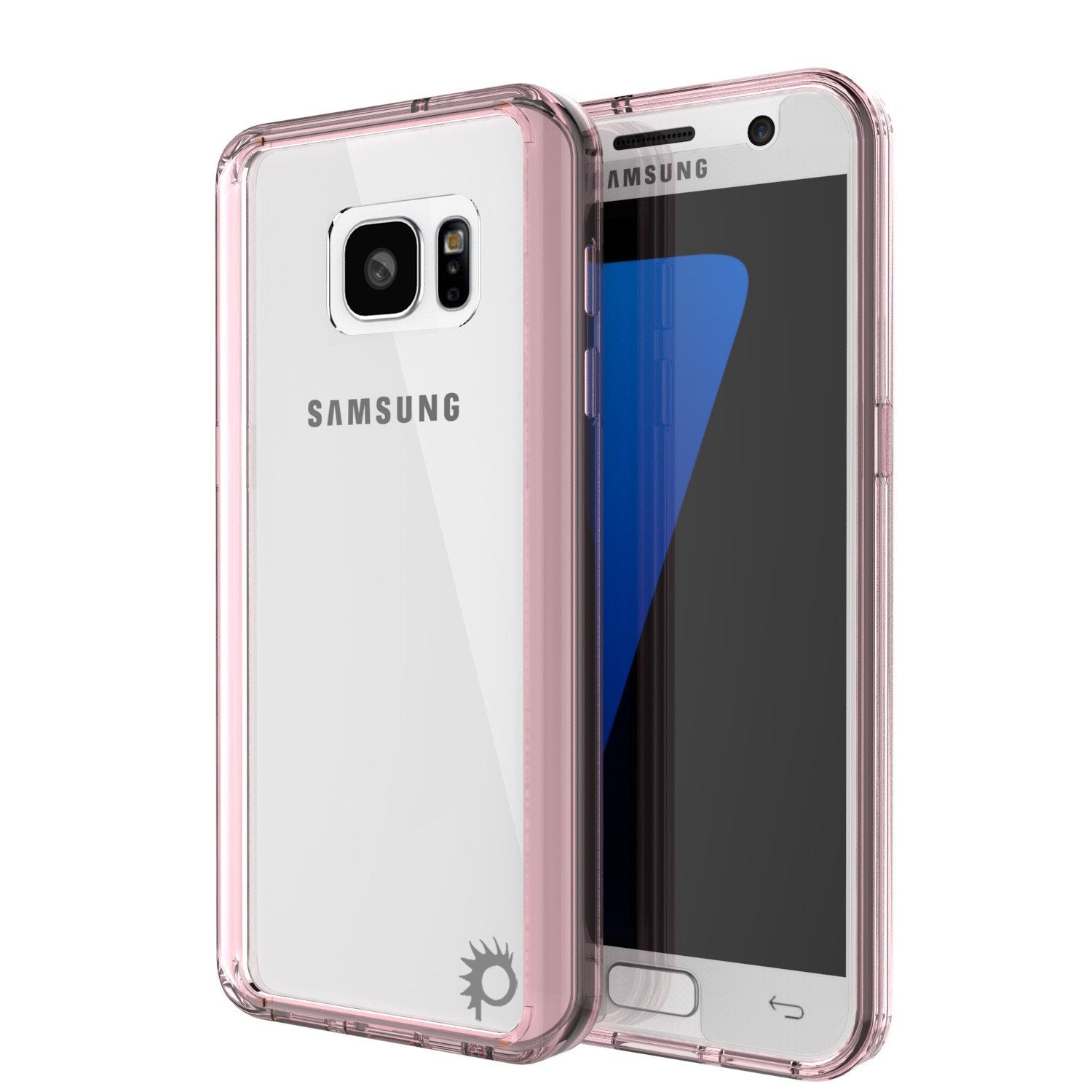 S7 Case Punkcase® LUCID 2.0 Crystal Pink Series w/ PUNK SHIELD Glass Screen Protector | Ultra Fit