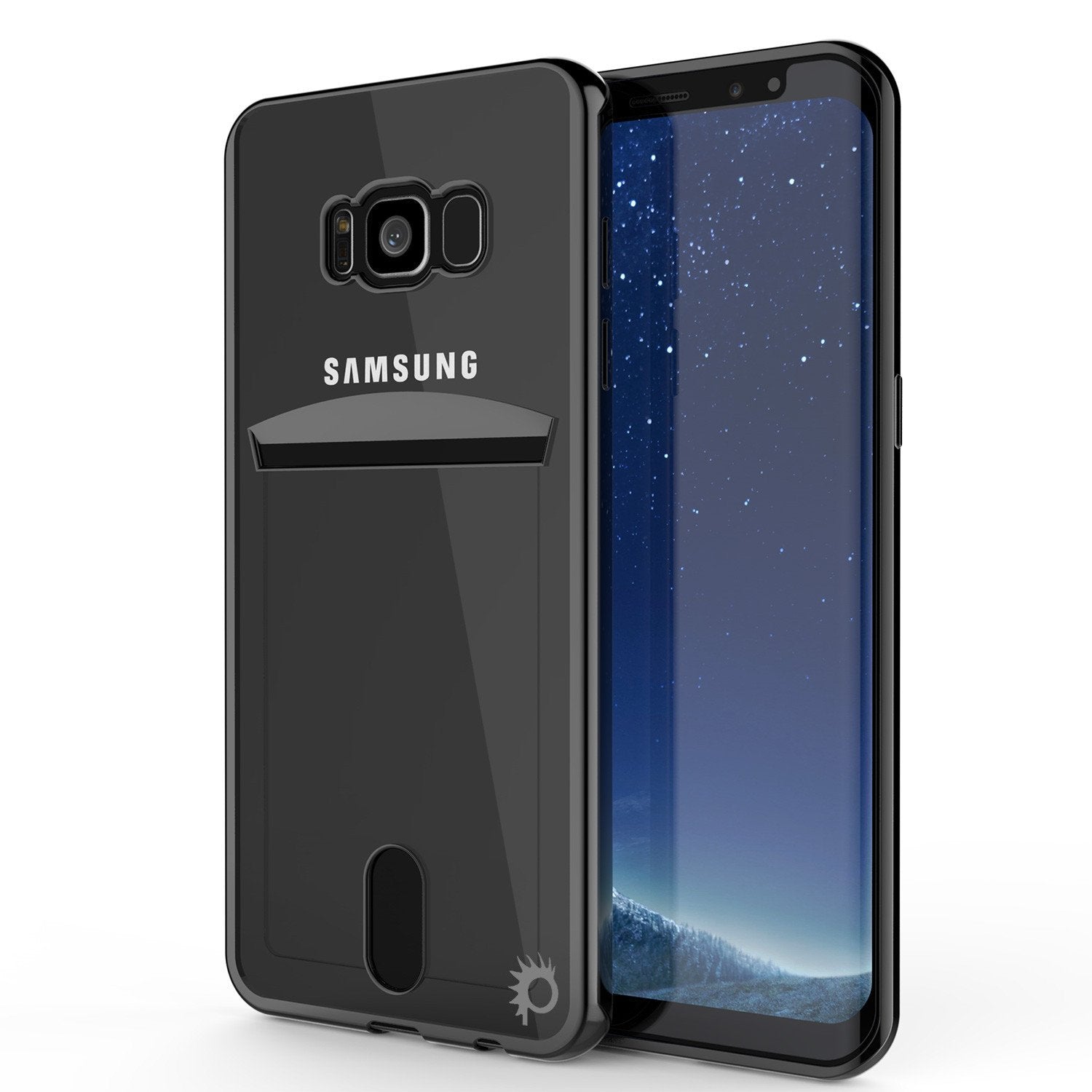 Galaxy S8 Case, PUNKCASE® LUCID Black Series | Card Slot | SHIELD Screen Protector | Ultra fit - PunkCase NZ