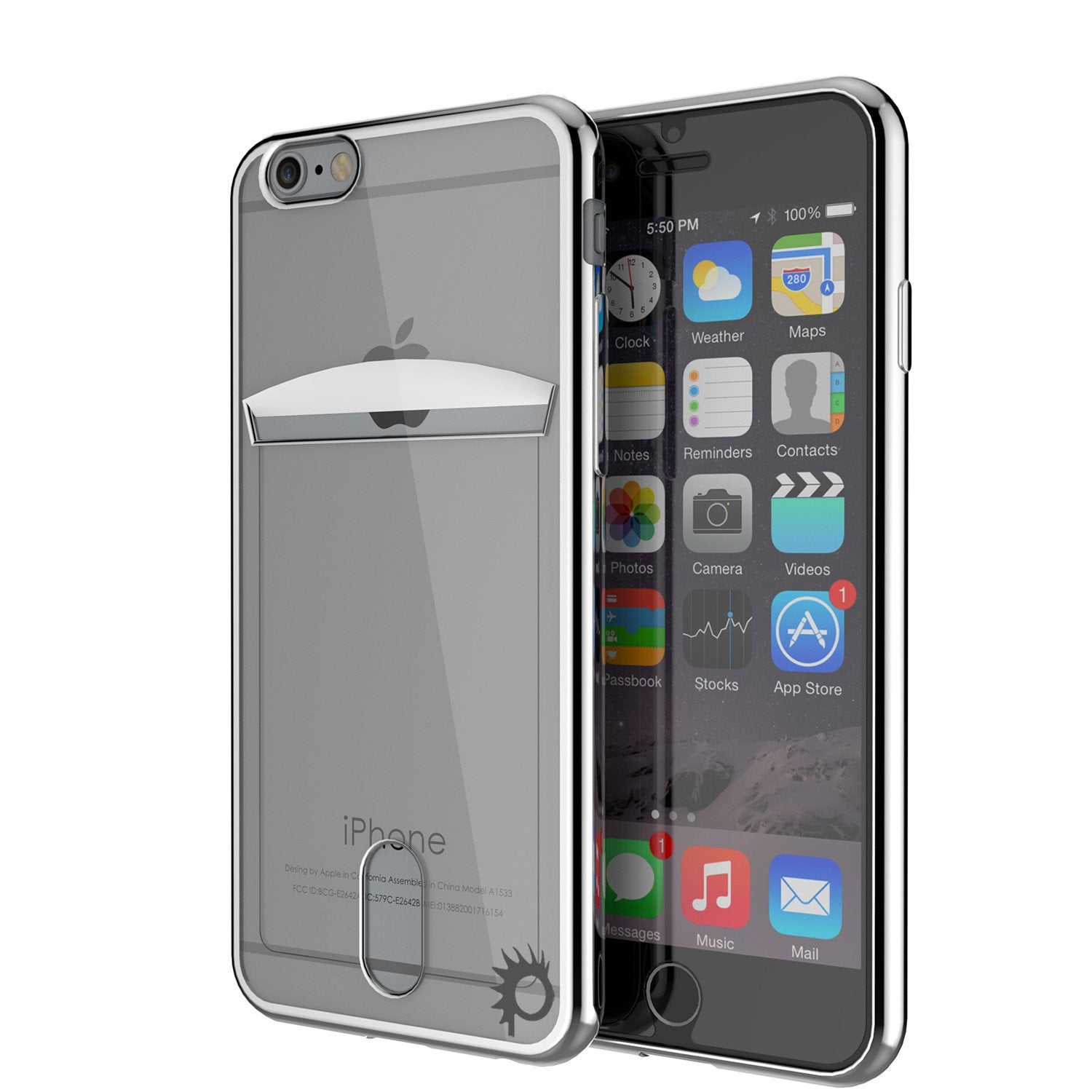 iPhone 6s+ Plus/6+ Plus Case, PUNKCASE® LUCID Silver Series | Card Slot | SHIELD Screen Protector - PunkCase NZ