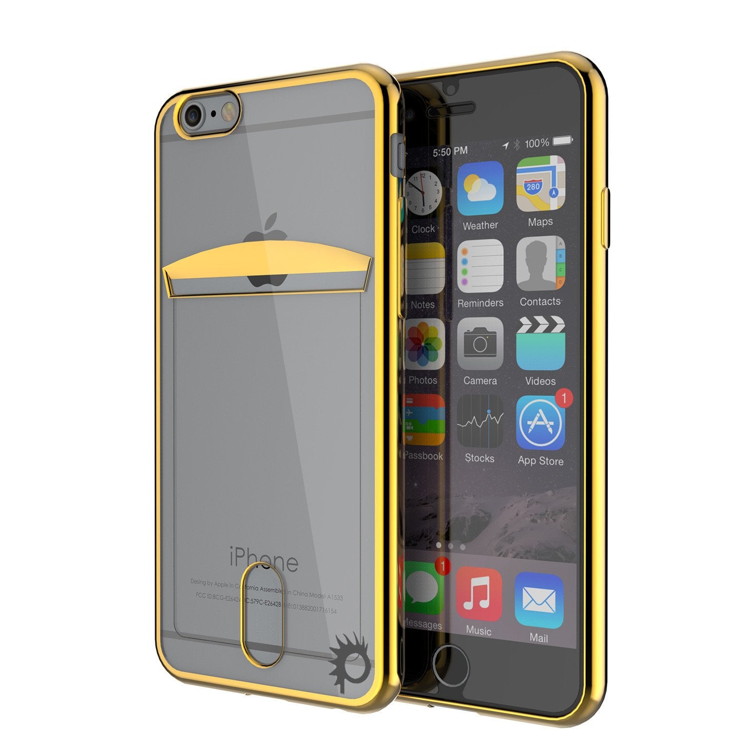 iPhone 6s+ Plus/6+ Plus Case, PUNKCASE® LUCID Gold Series | Card Slot | SHIELD Screen Protector