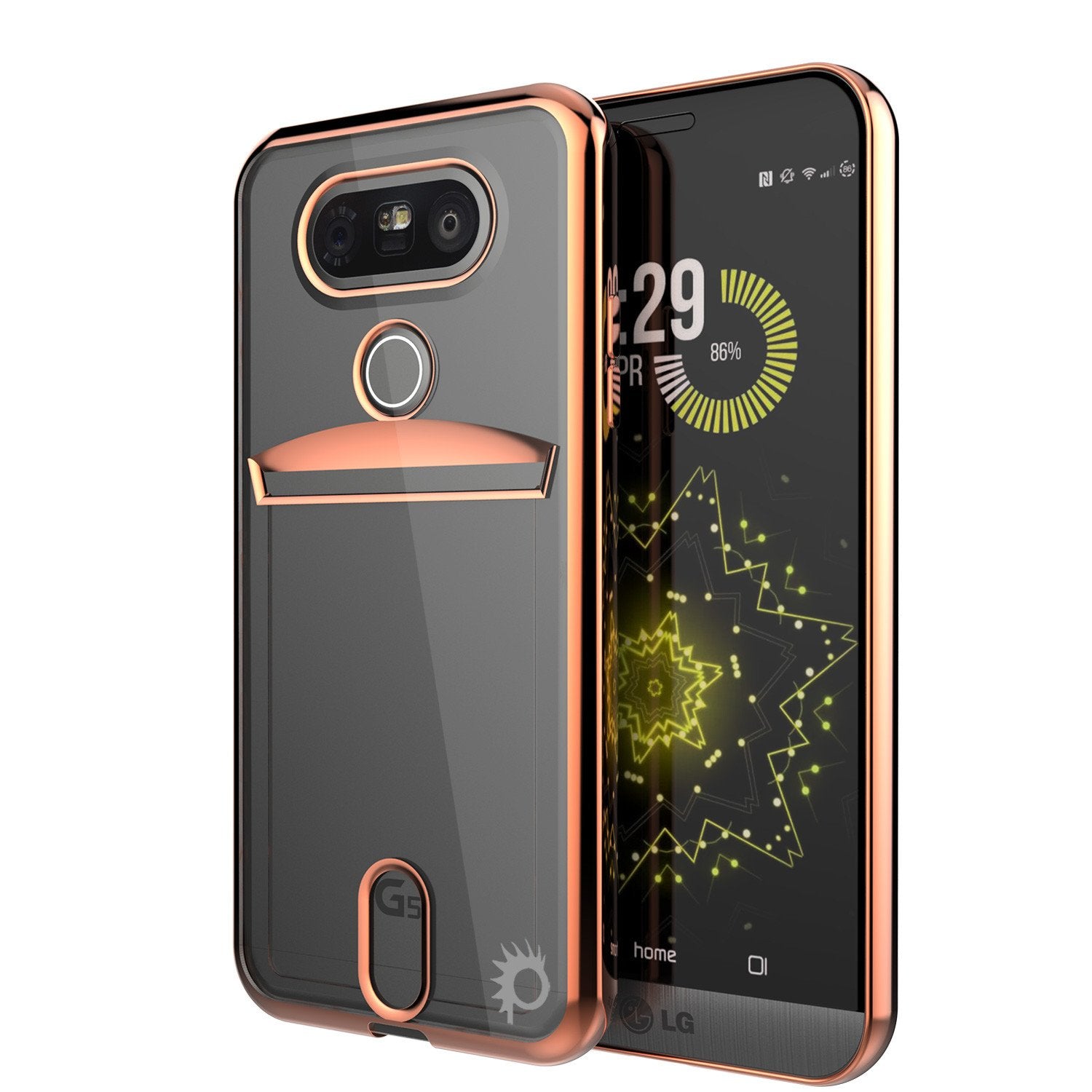 LG G5 Case, PUNKCASE® Rose Gold LUCID  Series | Card Slot | PUNK SHIELD Screen Protector - PunkCase NZ