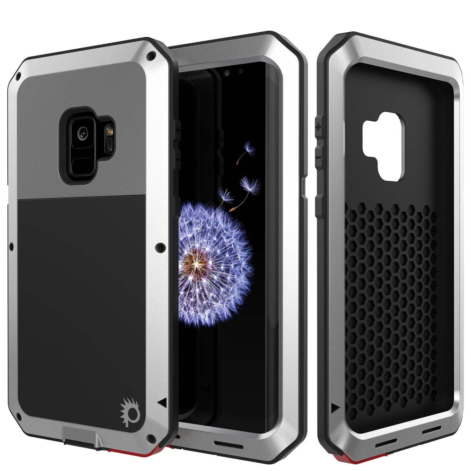 Galaxy S9 Metal Case, Heavy Duty Military Grade Rugged Armor Cover [shock proof] Hybrid Full Body Hard Aluminum & TPU Design [non slip] W/ Prime Drop Protection for Samsung Galaxy S9 [Silver]