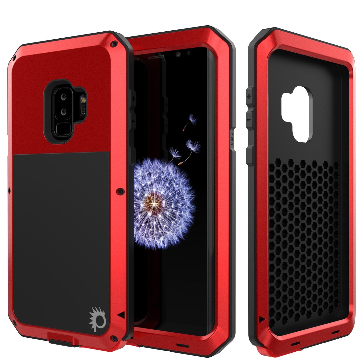 Galaxy S9 Plus Metal Case, Heavy Duty Military Grade Rugged Armor Cover [shock proof] Hybrid Full Body Hard Aluminum & TPU Design [non slip] W/ Prime Drop Protection for Samsung Galaxy S9 Plus [Red]