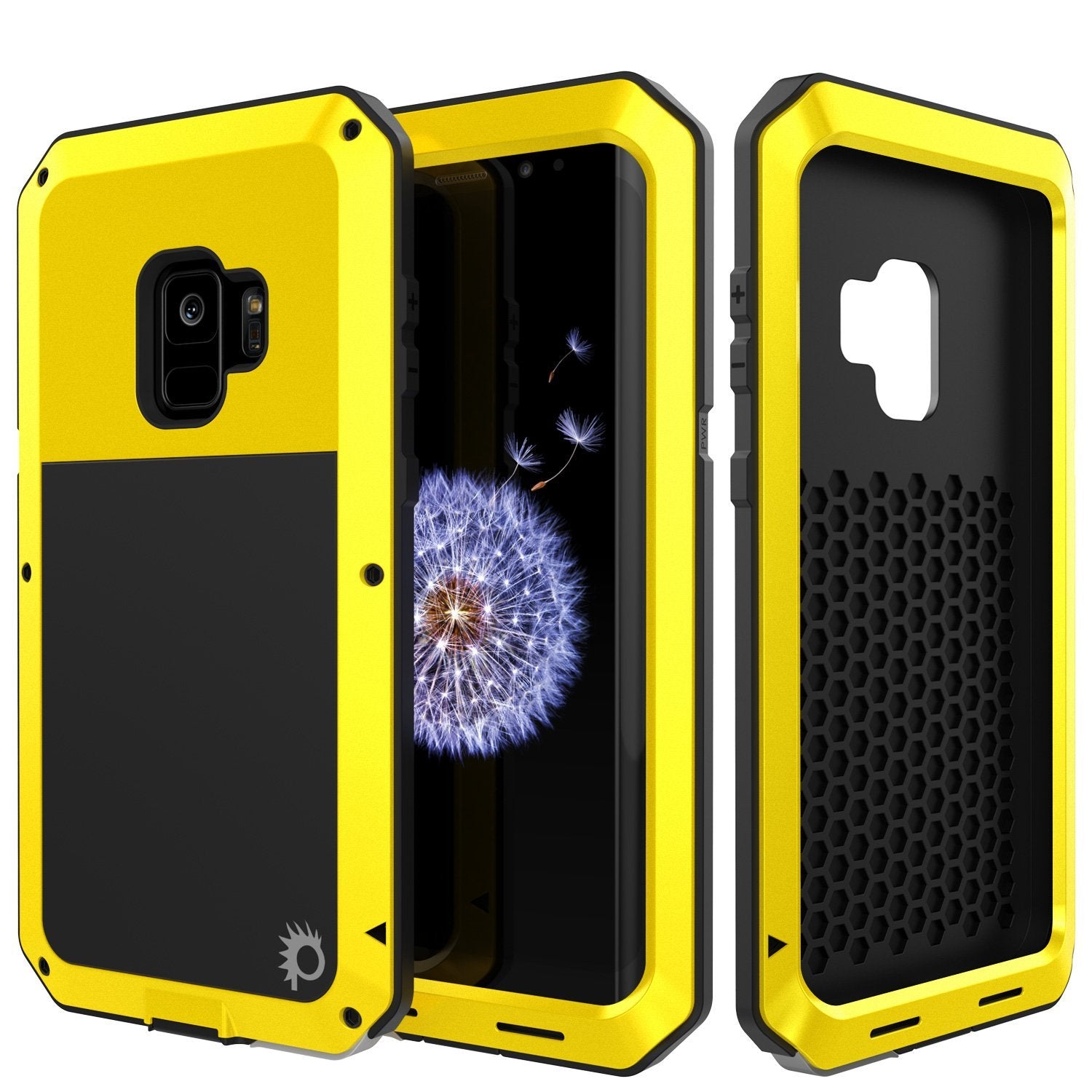Galaxy S10 Metal Case, Heavy Duty Military Grade Rugged Armor Cover [Neon]