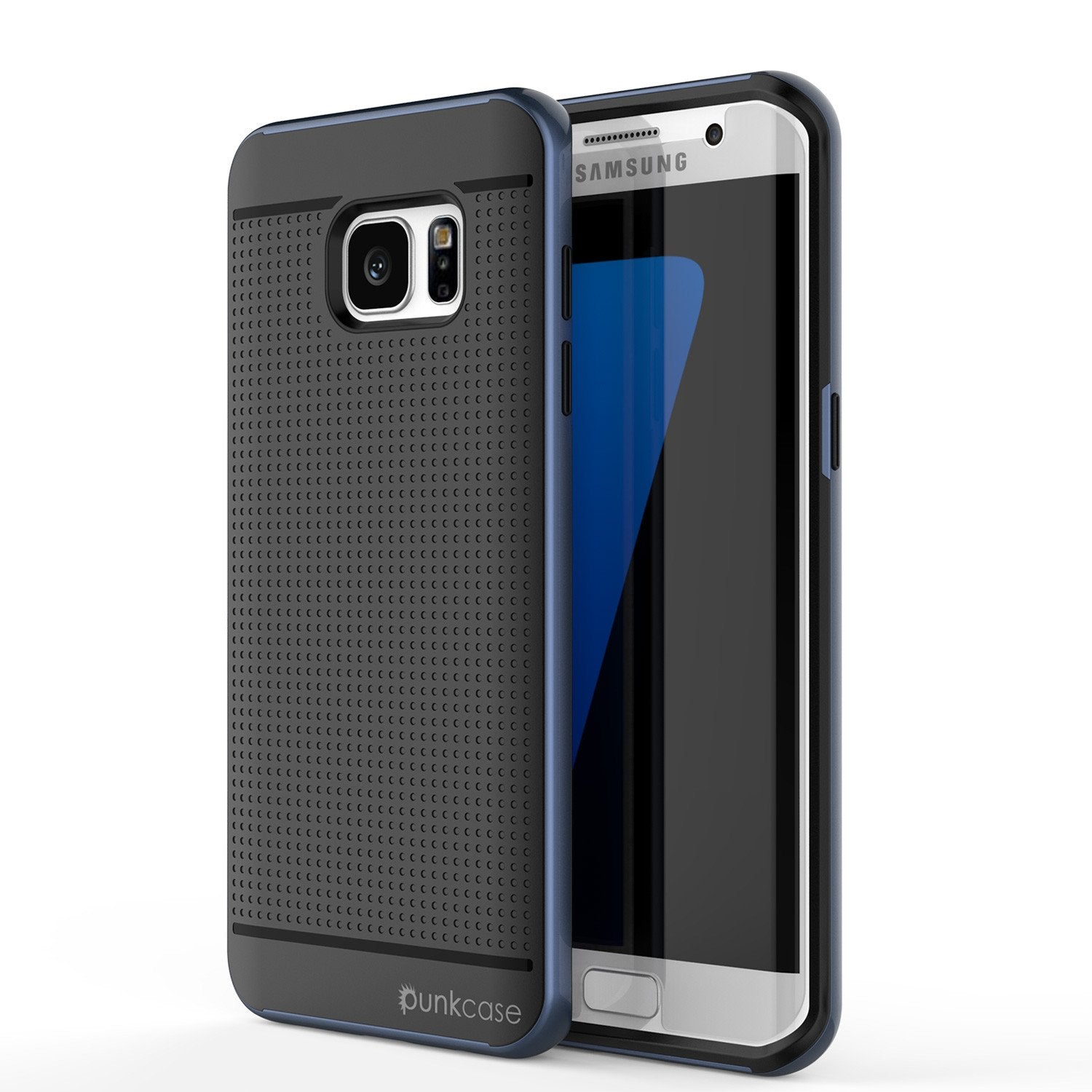 Galaxy S7 Edge Case, PunkCase STEALTH Navy Blue Series Hybrid 3-Piece Shockproof Dual Layer Cover - PunkCase NZ