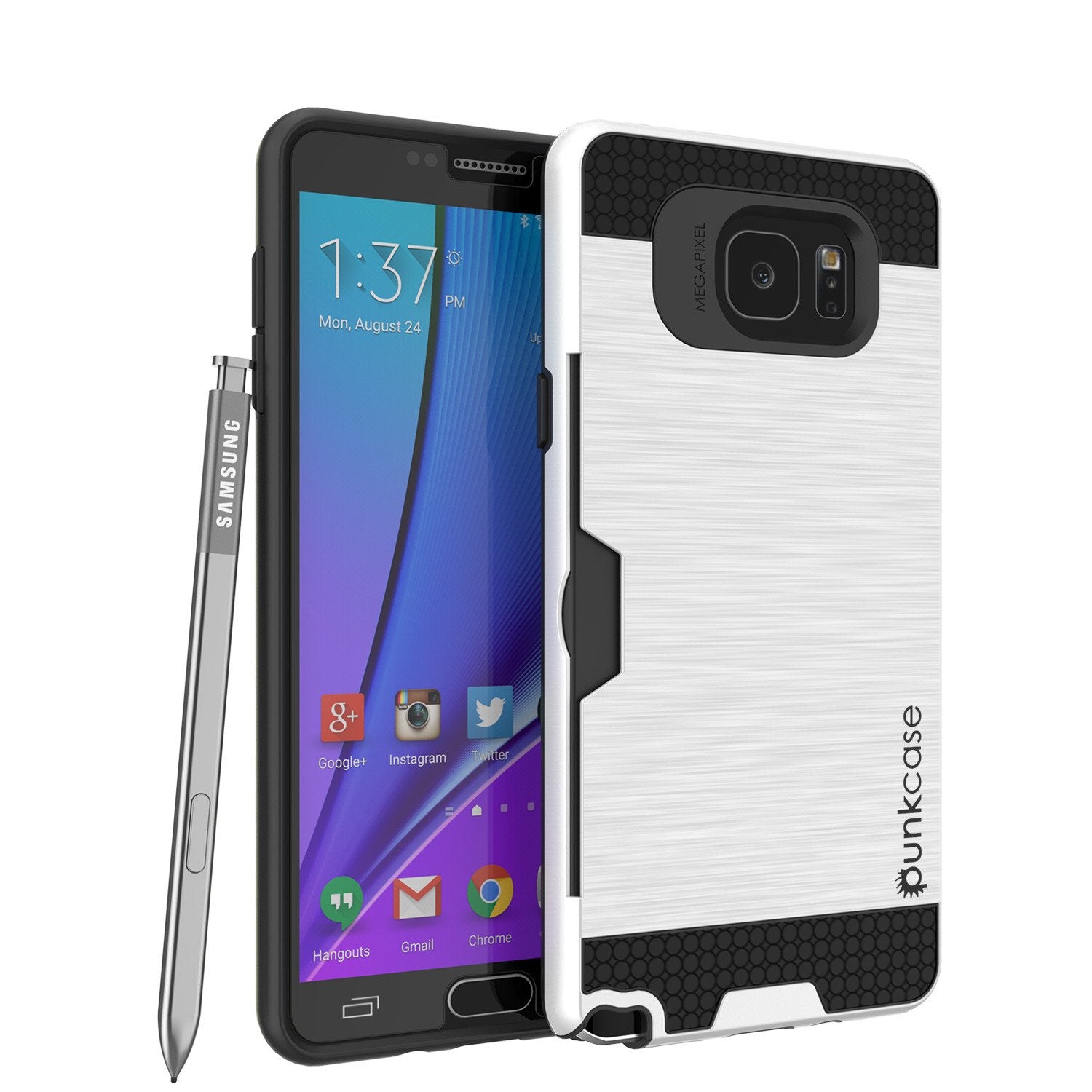 Galaxy Note 5 Case PunkCase SLOT White Series Slim Armor Soft Cover Case w/ Tempered Glass - PunkCase NZ