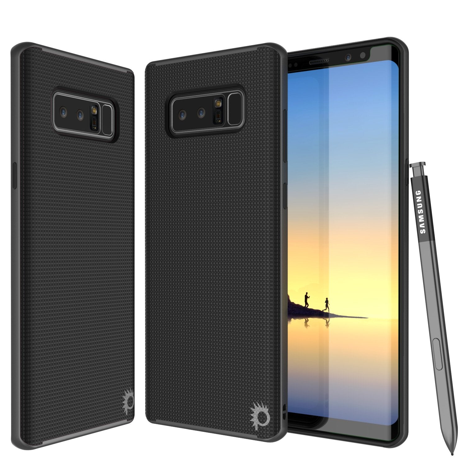 Galaxy Note 8 Case, PunkCase [Stealth Series] Hybrid 3-Piece Shockproof Dual Layer Cover [Non-Slip] [Soft TPU + PC Bumper] with PUNKSHIELD Screen Protector for Samsung Note 8 [Grey]
