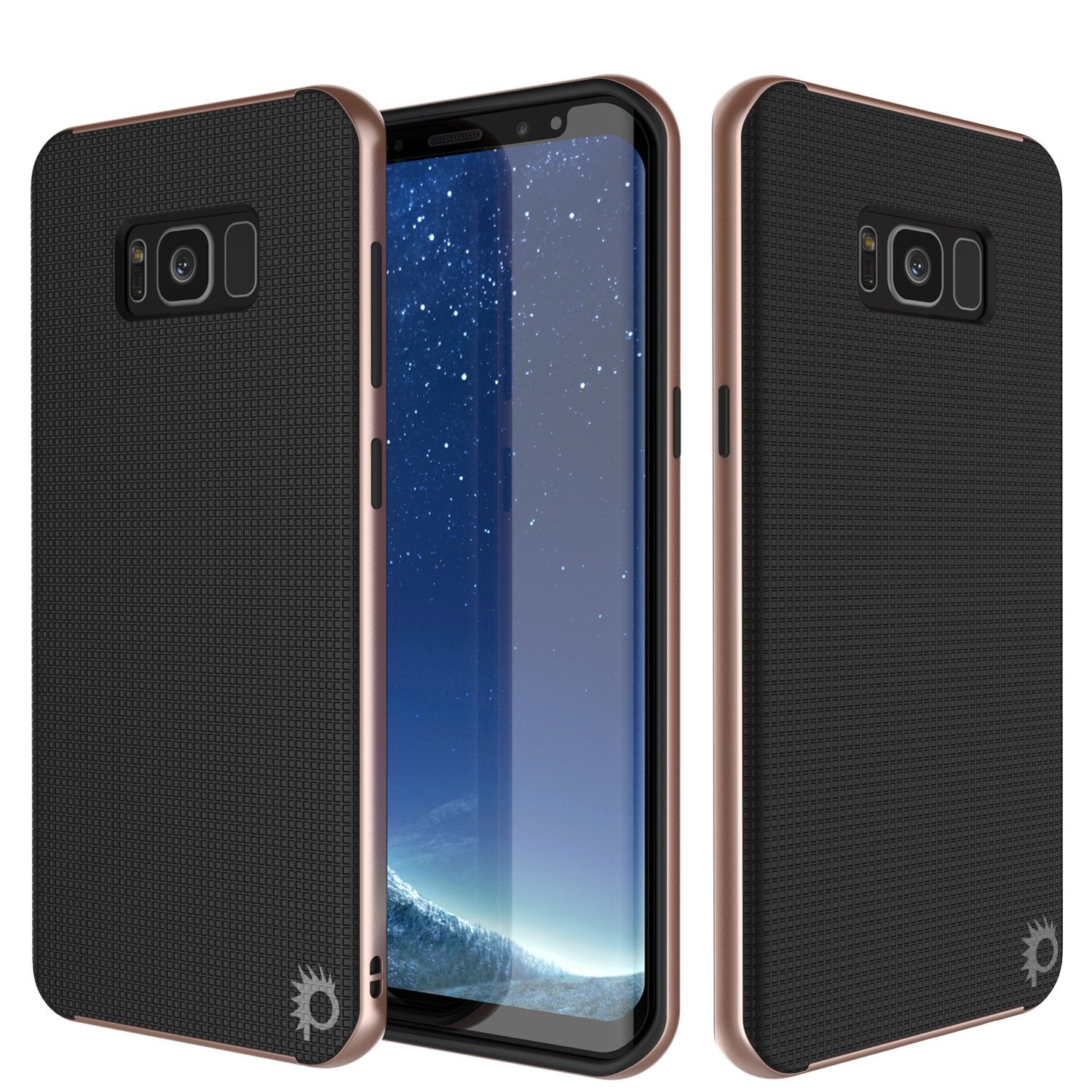 Galaxy S8 Case, PunkCase [Stealth Series] Hybrid 3-Piece Shockproof Dual Layer Cover [Non-Slip] [Soft TPU + PC Bumper] with PUNKSHIELD Screen Protector for Samsung S8 Edge [Rose Gold] - PunkCase NZ