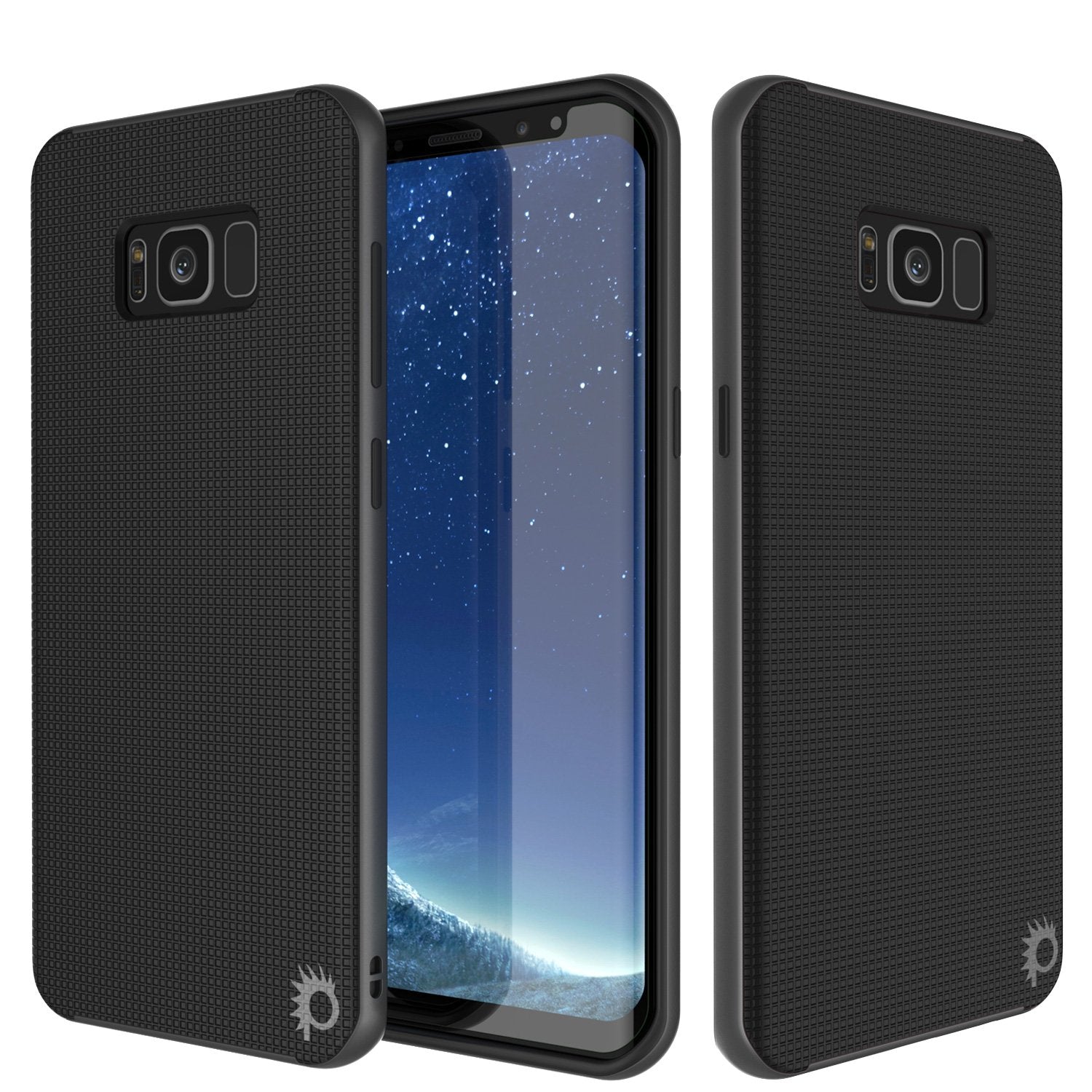 Galaxy S8 Case, PunkCase [Stealth Series] Hybrid 3-Piece Shockproof Dual Layer Cover [Non-Slip] [Soft TPU + PC Bumper] with PUNKSHIELD Screen Protector for Samsung S8 Edge [Grey]