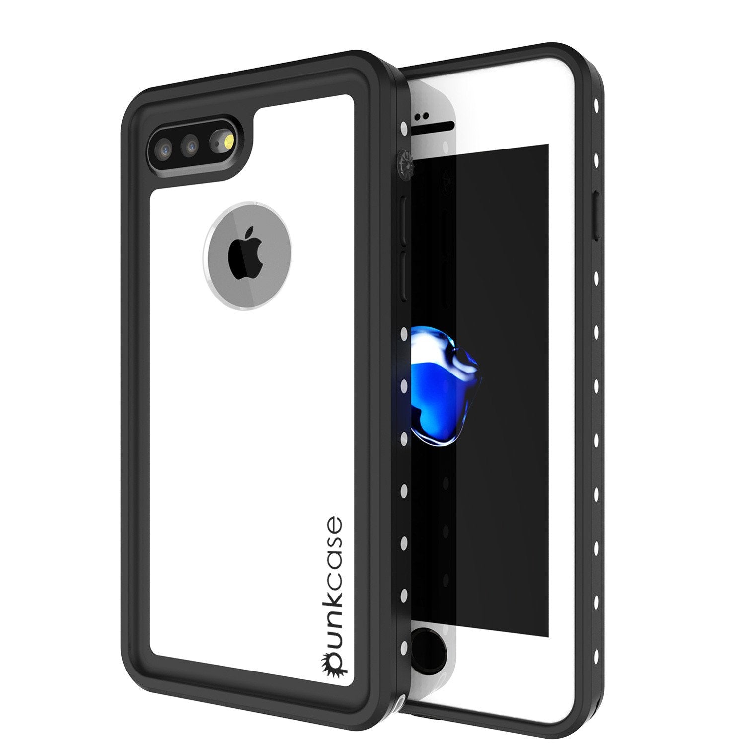 iPhone 7+ Plus Waterproof IP68 Case, Punkcase [White] [StudStar Series] [Slim Fit] [Dirtproof]