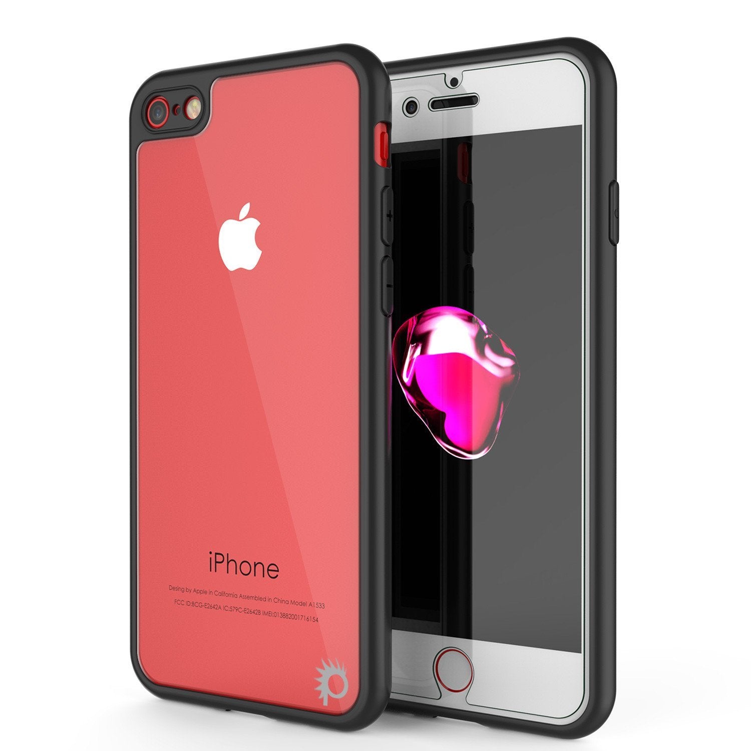 iPhone 8 Case [MASK Series] [BLACK] Full Body Hybrid Dual Layer TPU Cover W/ protective Tempered Glass Screen Protector - PunkCase NZ