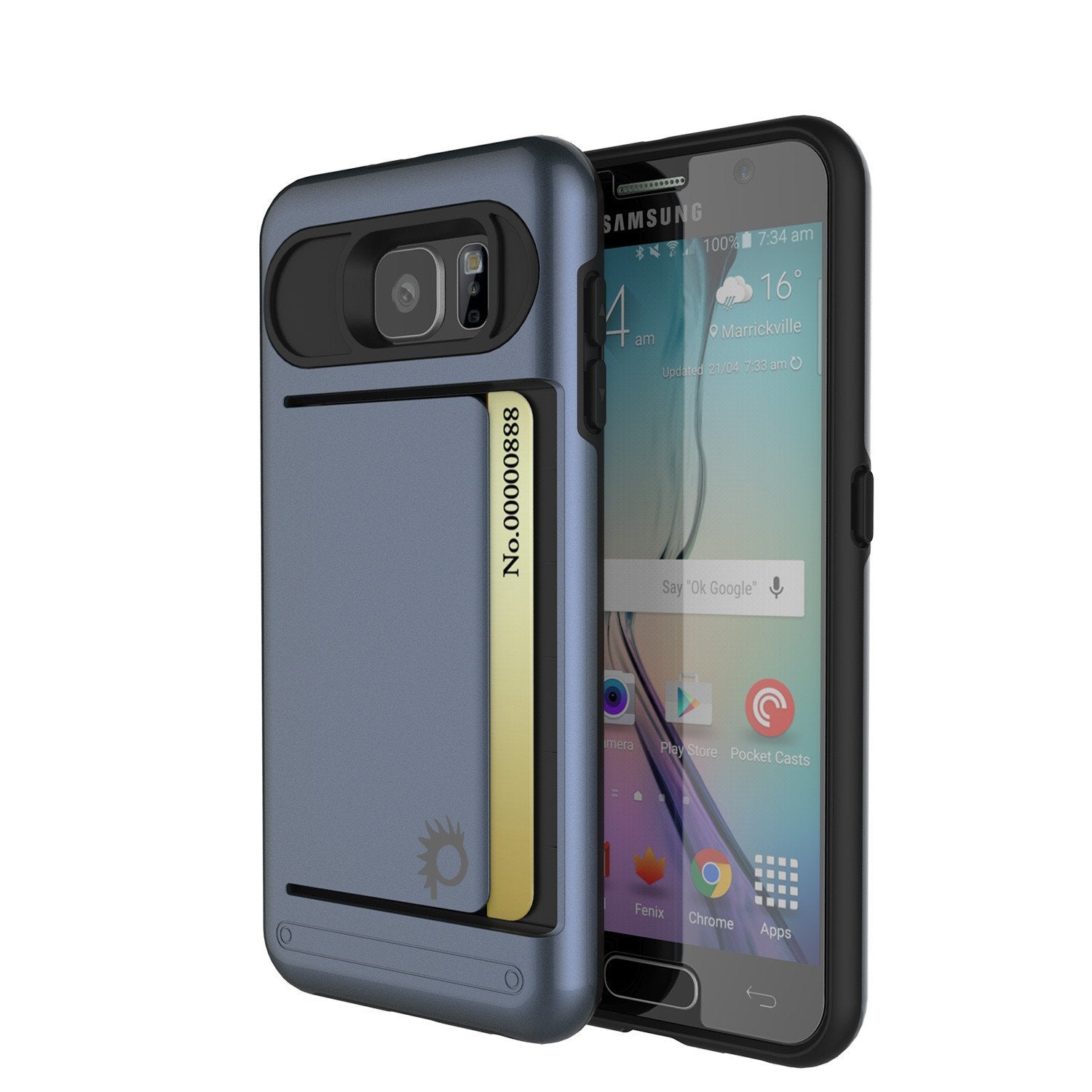 Galaxy S6 EDGE Plus Case PunkCase CLUTCH Navy Series Slim Armor Soft Cover Case w/ Screen Protector - PunkCase NZ