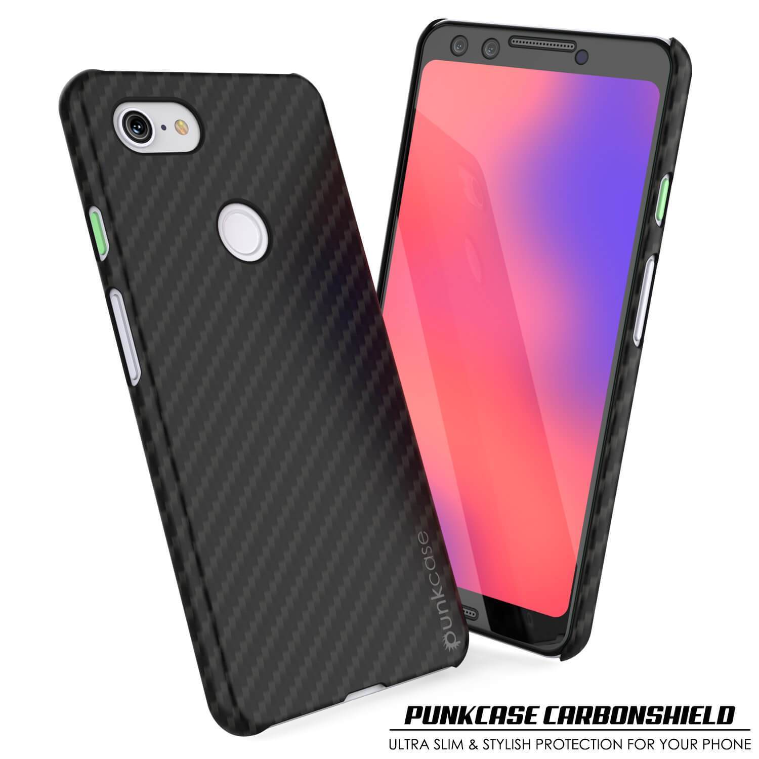 Google Pixel 4 CarbonShield Heavy Duty & Ultra Thin Leather Cover