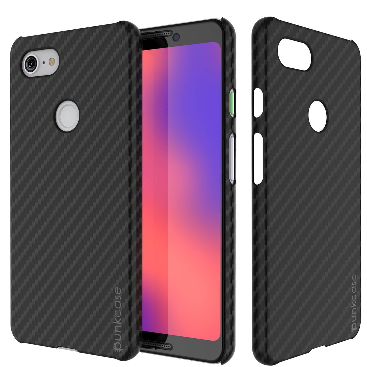 Google pixel 3 CarbonShield Heavy Duty & Ultra Thin 2  Leather Cover - PunkCase NZ