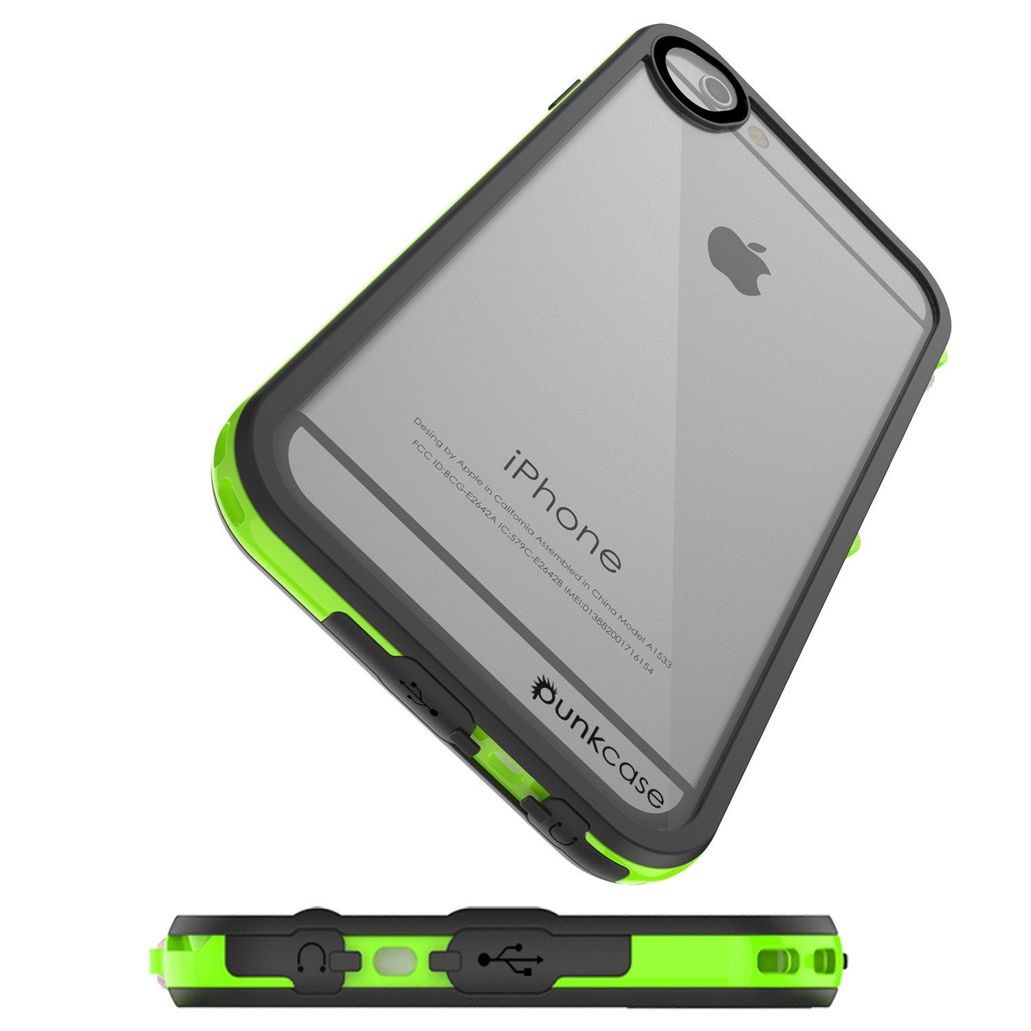 Apple iPhone 7 Waterproof Case, PUNKcase CRYSTAL 2.0 Light Green  W/ Attached Screen Protector  | Warranty - PunkCase NZ