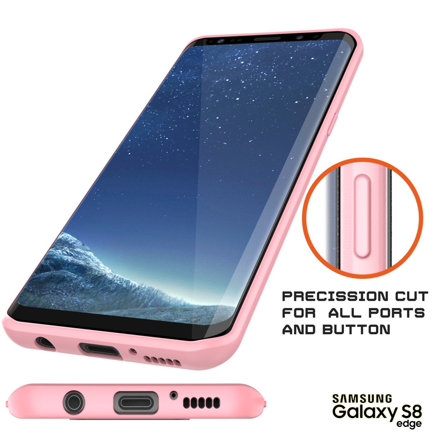 Galaxy S8 Case, Punkcase [MASK Series] [PINK] Full Body Hybrid Dual Layer TPU Cover W/ Protective PUNKSHIELD Screen Protector - PunkCase NZ