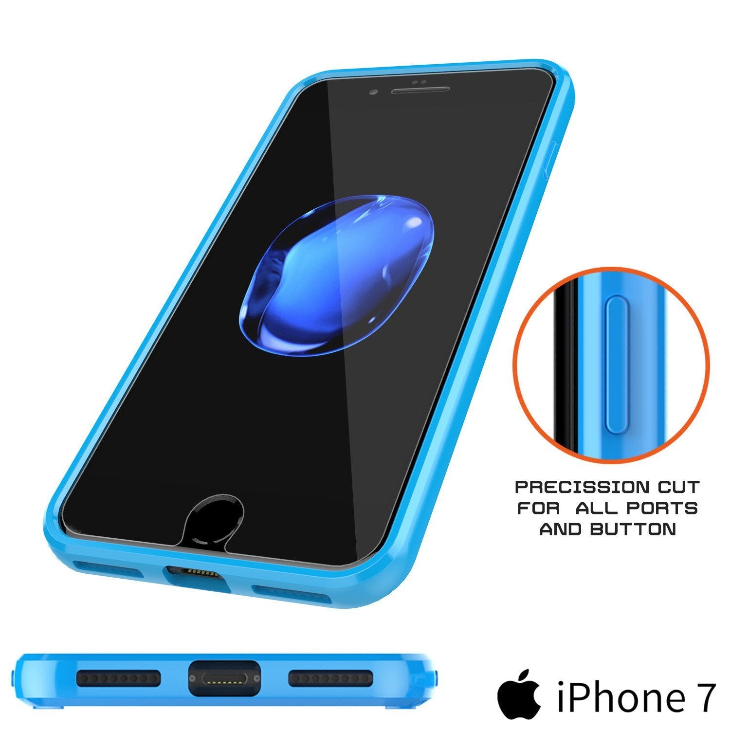 iPhone 8+ Plus Case Punkcase® LUCID 2.0 Light Blue Series w/ SHIELD Screen Protector | Ultra Fit - PunkCase NZ