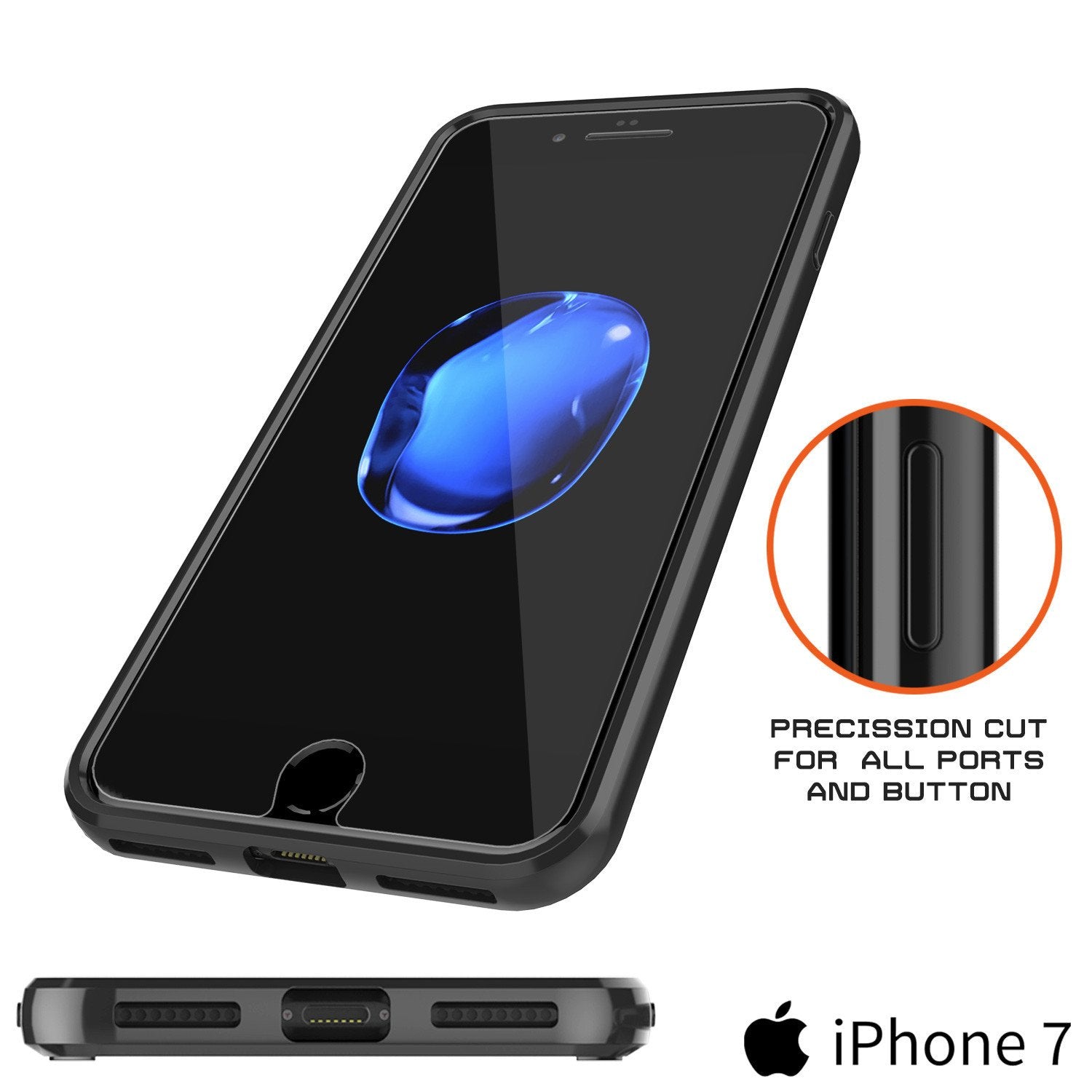 iPhone 7+ Plus Case Punkcase® LUCID 2.0 Black Series w/ PUNK SHIELD Screen Protector | Ultra Fit - PunkCase NZ