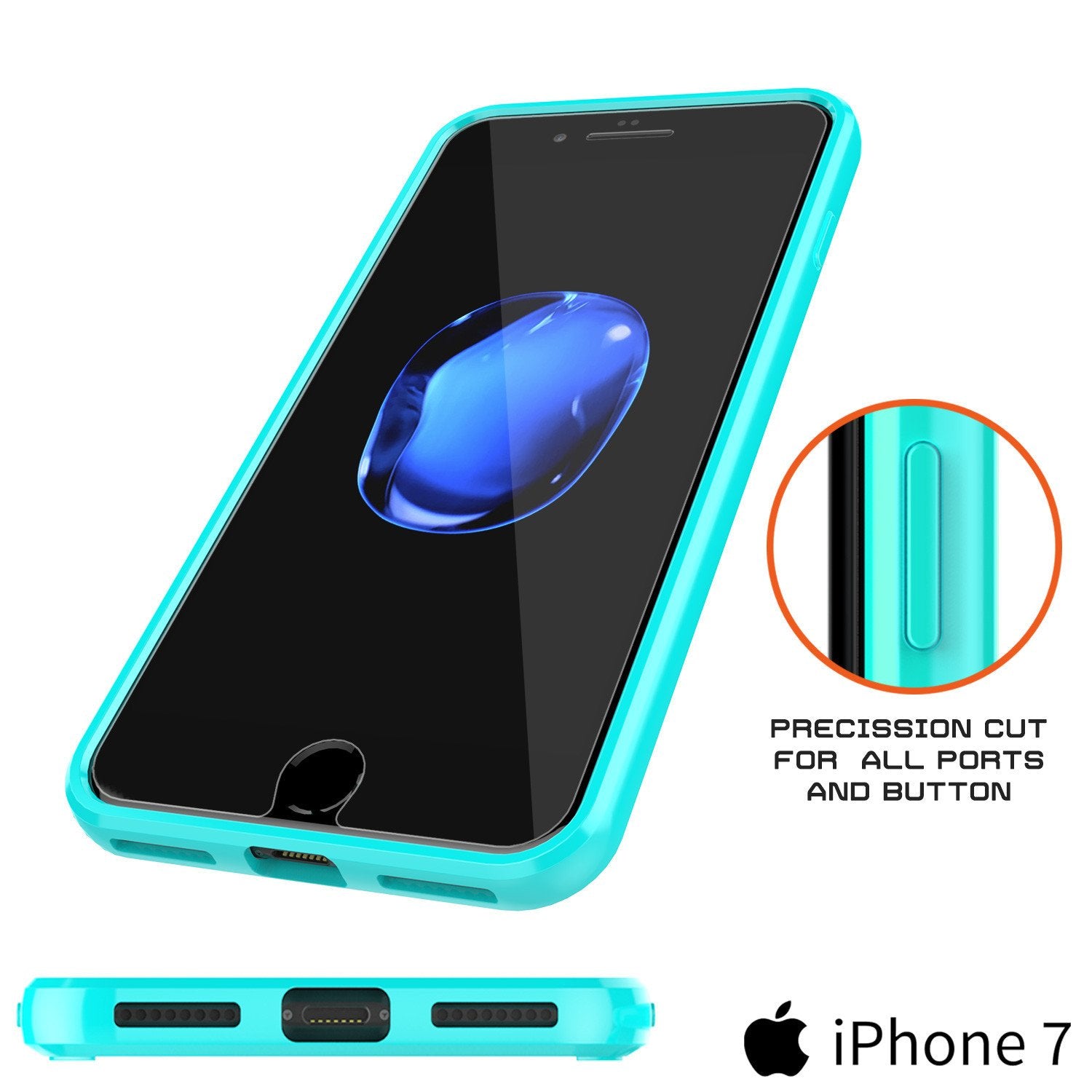 iPhone 7+ Plus Case Punkcase® LUCID 2.0 Teal Series w/ PUNK SHIELD Screen Protector | Ultra Fit - PunkCase NZ