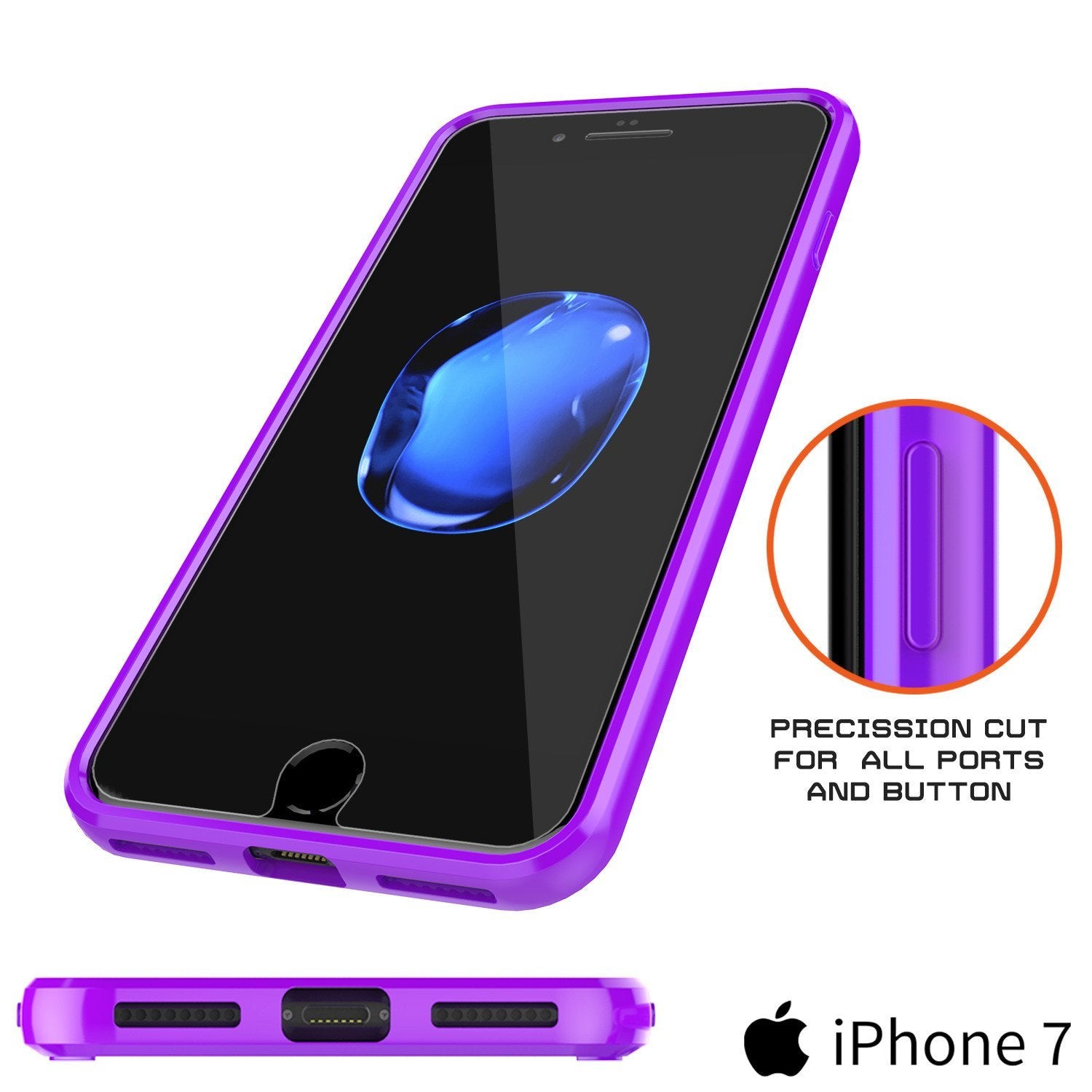 iPhone 8 Case Punkcase® LUCID 2.0 Purple Series w/ PUNK SHIELD Screen Protector | Ultra Fit - PunkCase NZ